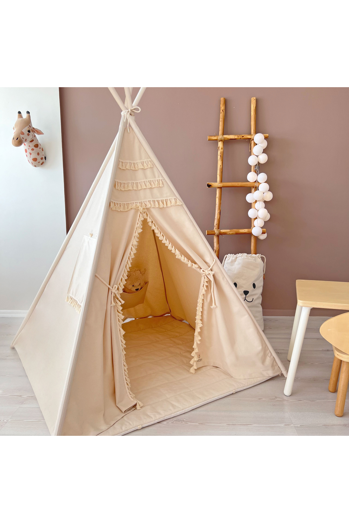 PAMUKA Oyun Çadırı Boho ve Oyun Halısı fotoğrafı 5 (önizleme)