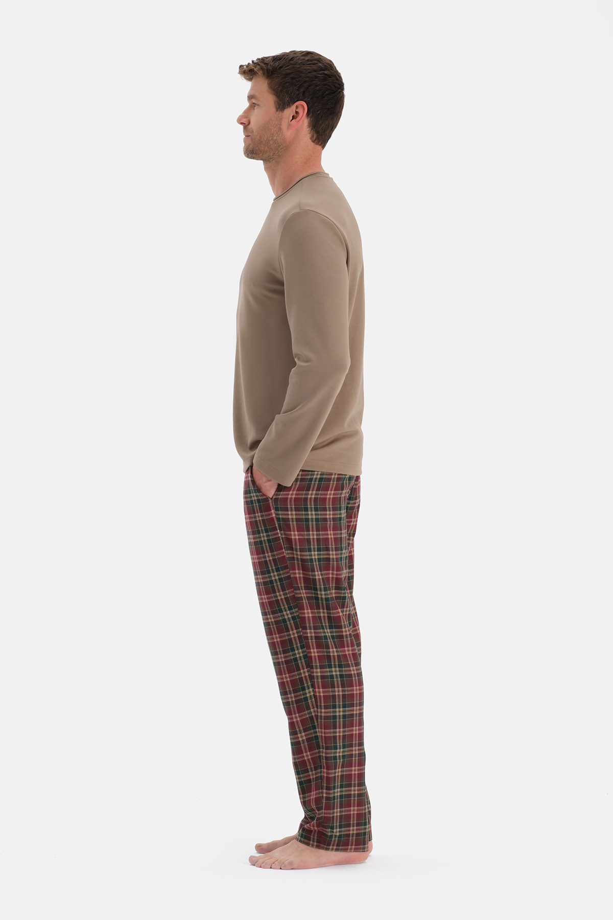 Dagi Sütlü Kahve Uzun Kollu Pijama Üst görsel 3