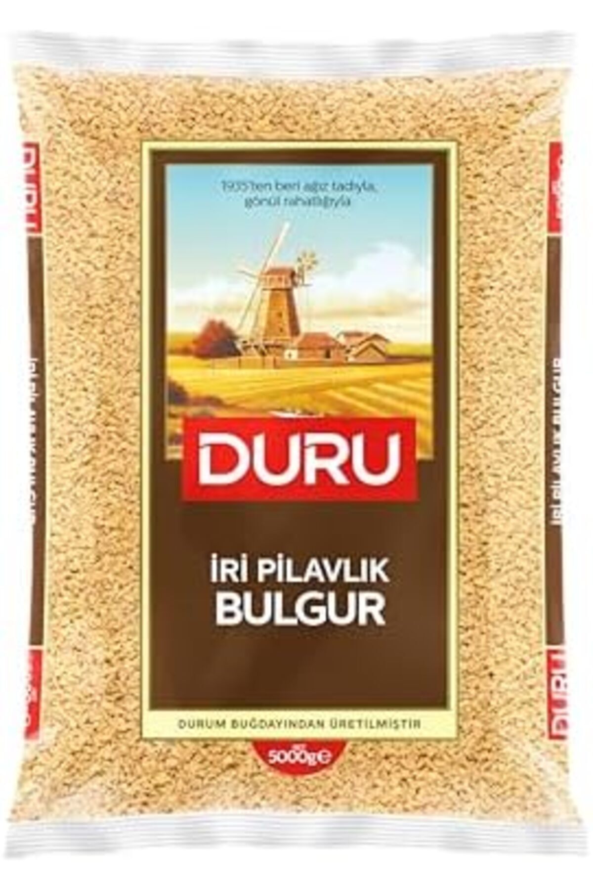 STOREMAX Duru İri Pilavlık Bulgur 5 Kg, Doğal Taş Değirmende Üretilmiş, Lif ve Protein Kaynağı, Dolma ve Pila