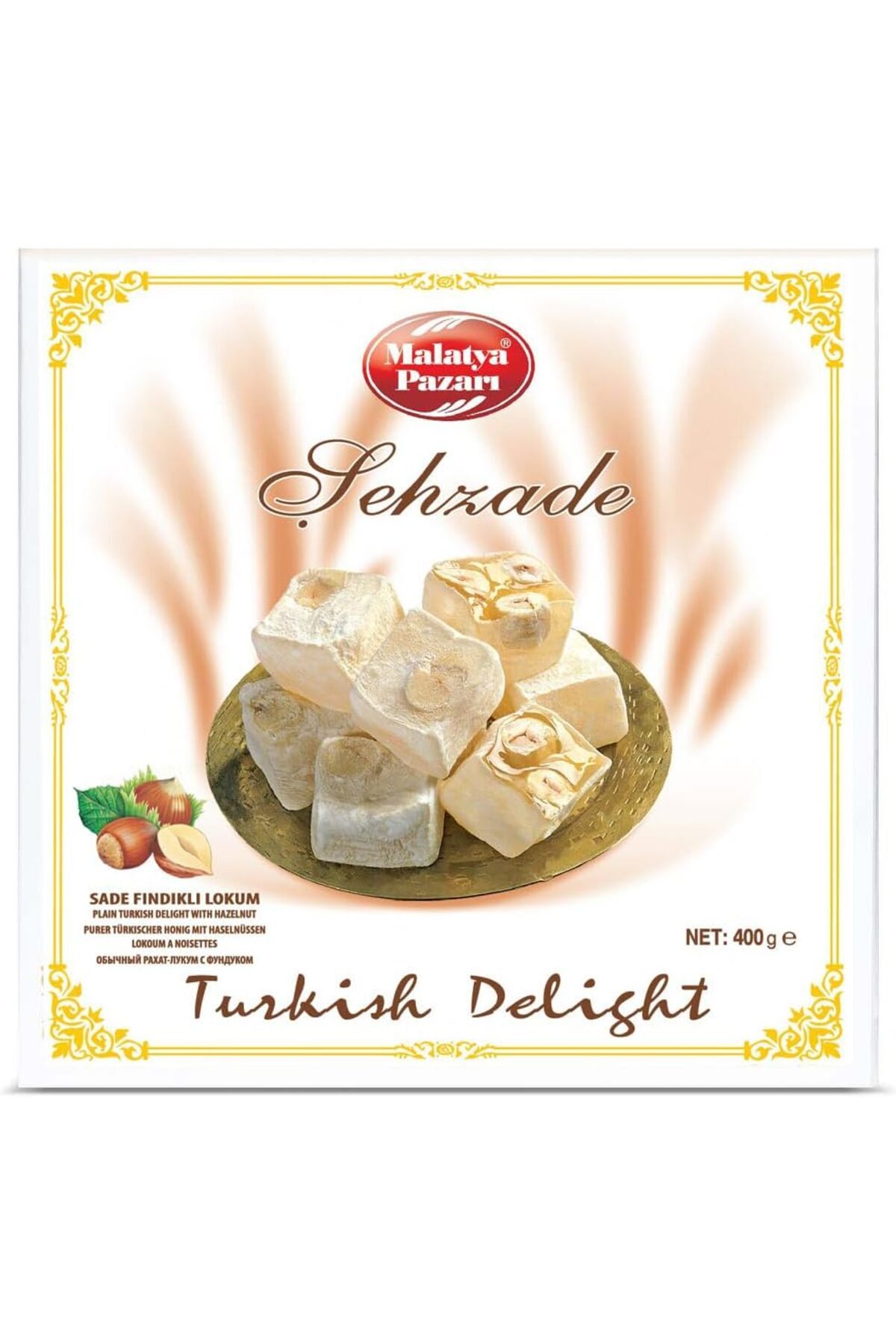 STOREMAX Malatya Pazarı Murat Palancı Şehzade Sade Fındıklı Lokum Kutulu 400 Gr 1182297