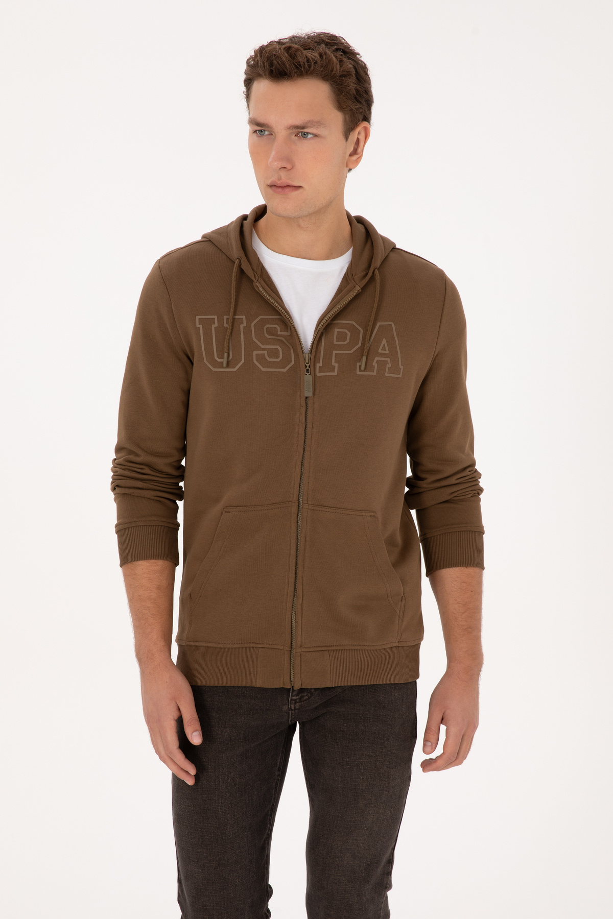 ژاکت بافتنی خاکی مردانه یو اس پولو کد :(50313719-VR027) U.S. Polo Assn.