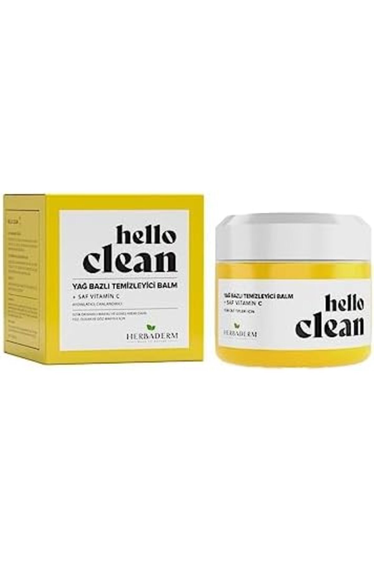 STOREMAX Herbaderm Hello Clean Yağ Bazlı Temizleyici Balm Aydınlatıcı, Canlandırıcı + Saf Vitamin C 100 ml 1