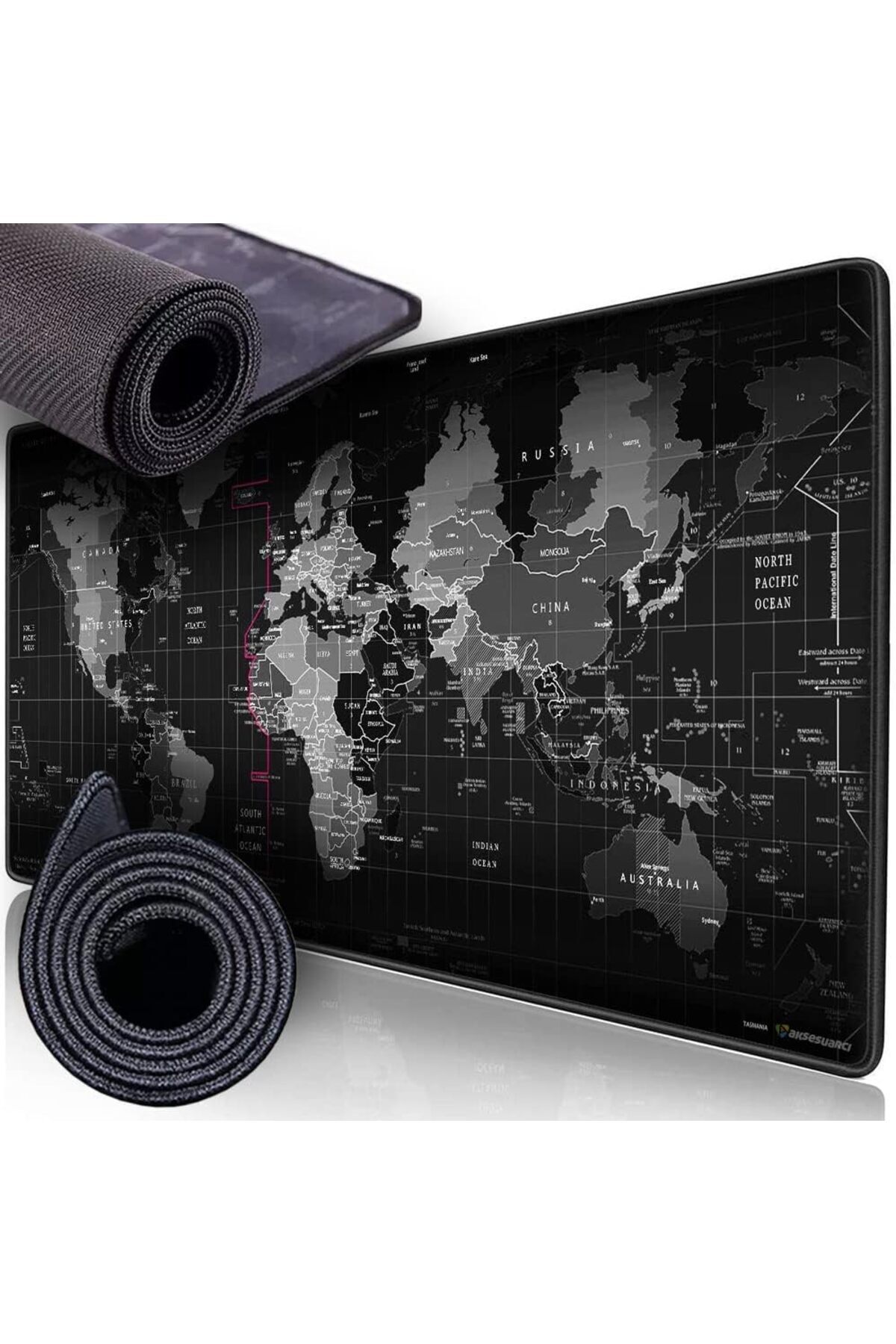 STOREMAX 90x40 Büyük Boy XXL Dünya Desenli Mouse Pad Kauçuk Alt Taban, Yumuşak Kumaş Oyuncu MousePad, Bilgisa