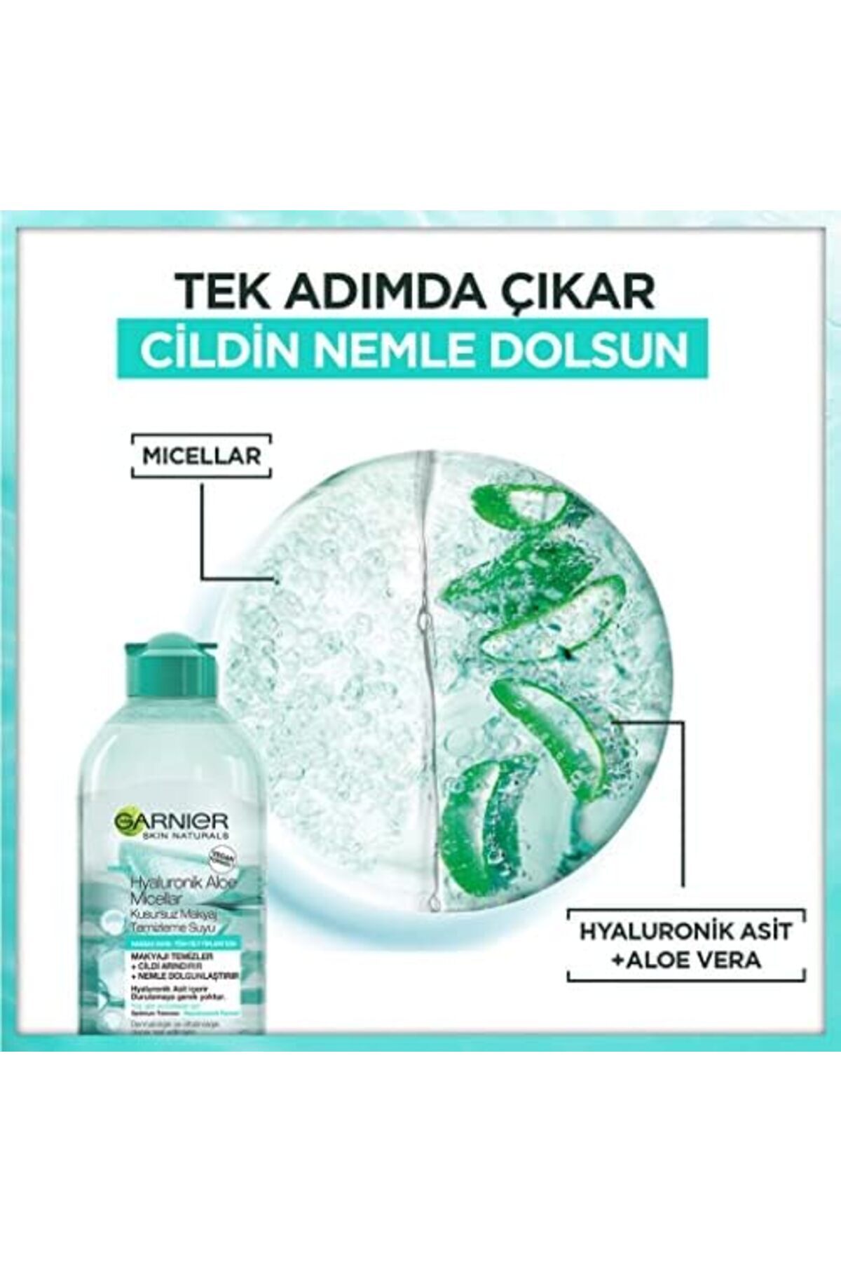 STOREMAX Garnier Skin Naturals Micellar Hyaluronik Aloe Kusursuz Makyaj Temizleme Suyu (400 ml) 1182297