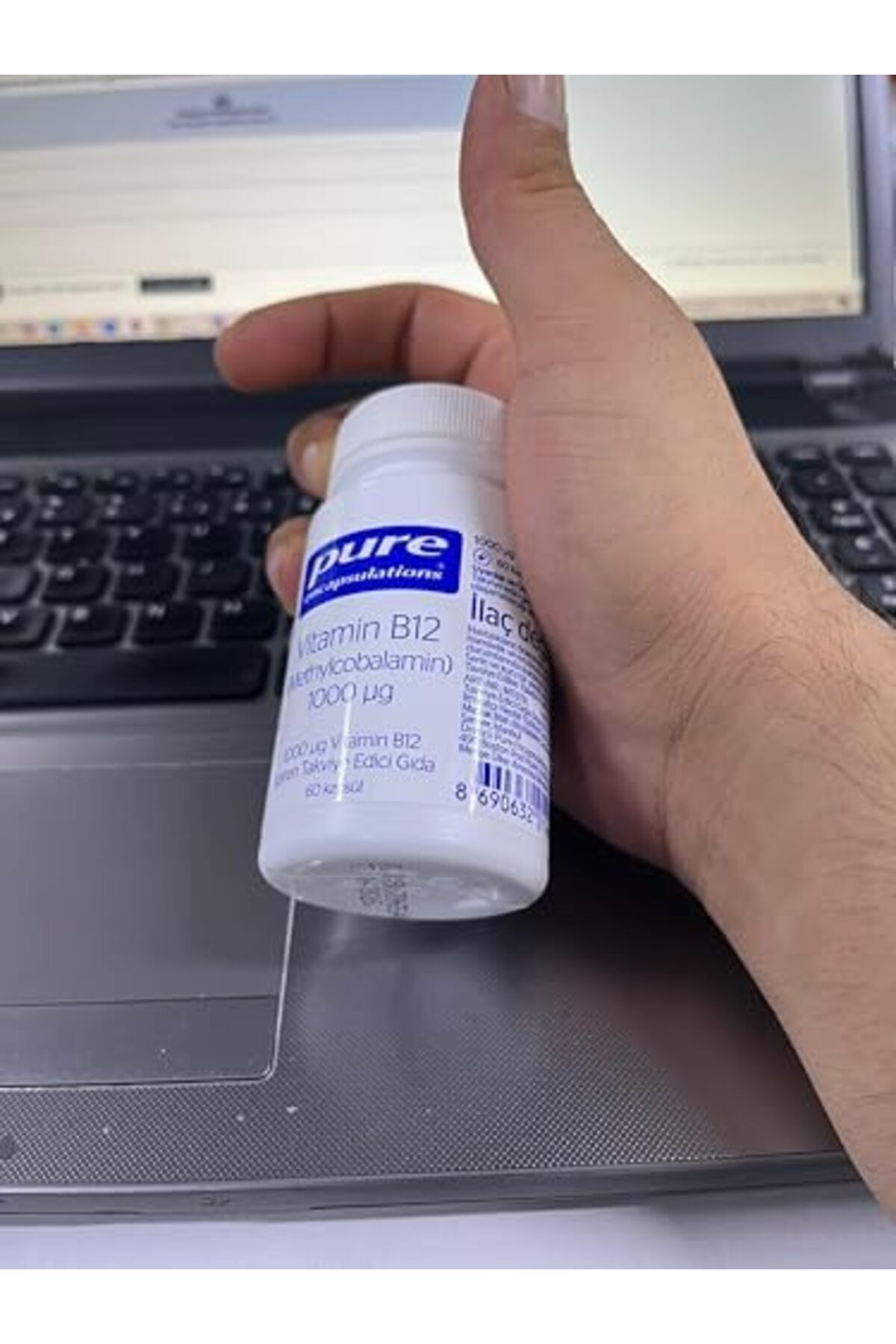 STOREMAX Pure Encapsulations Vitamin B12 1000 Mcg, 60 Kapsül, Metilkobalamin Form, Vegan 1175735