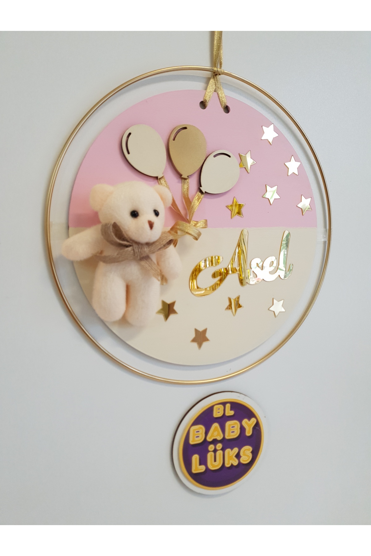 BL Baby Lüks Yuvarlak Bebek Kapı süsü, Hastane Süsü, İsimlik fotoğrafı 2 (önizleme)