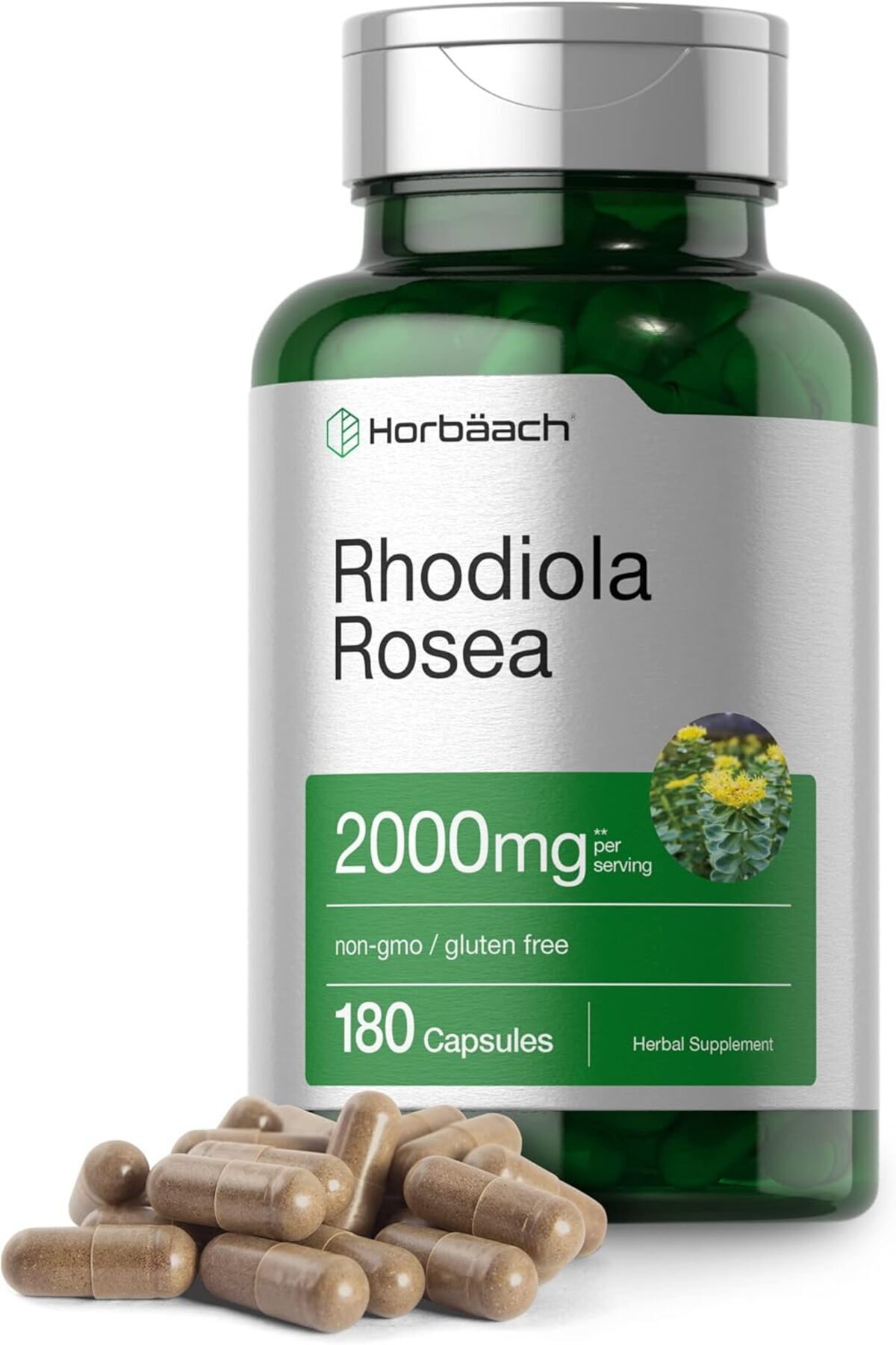 Horbaach Horbäach Rhodiola Rosea 2000mg 180 Caps