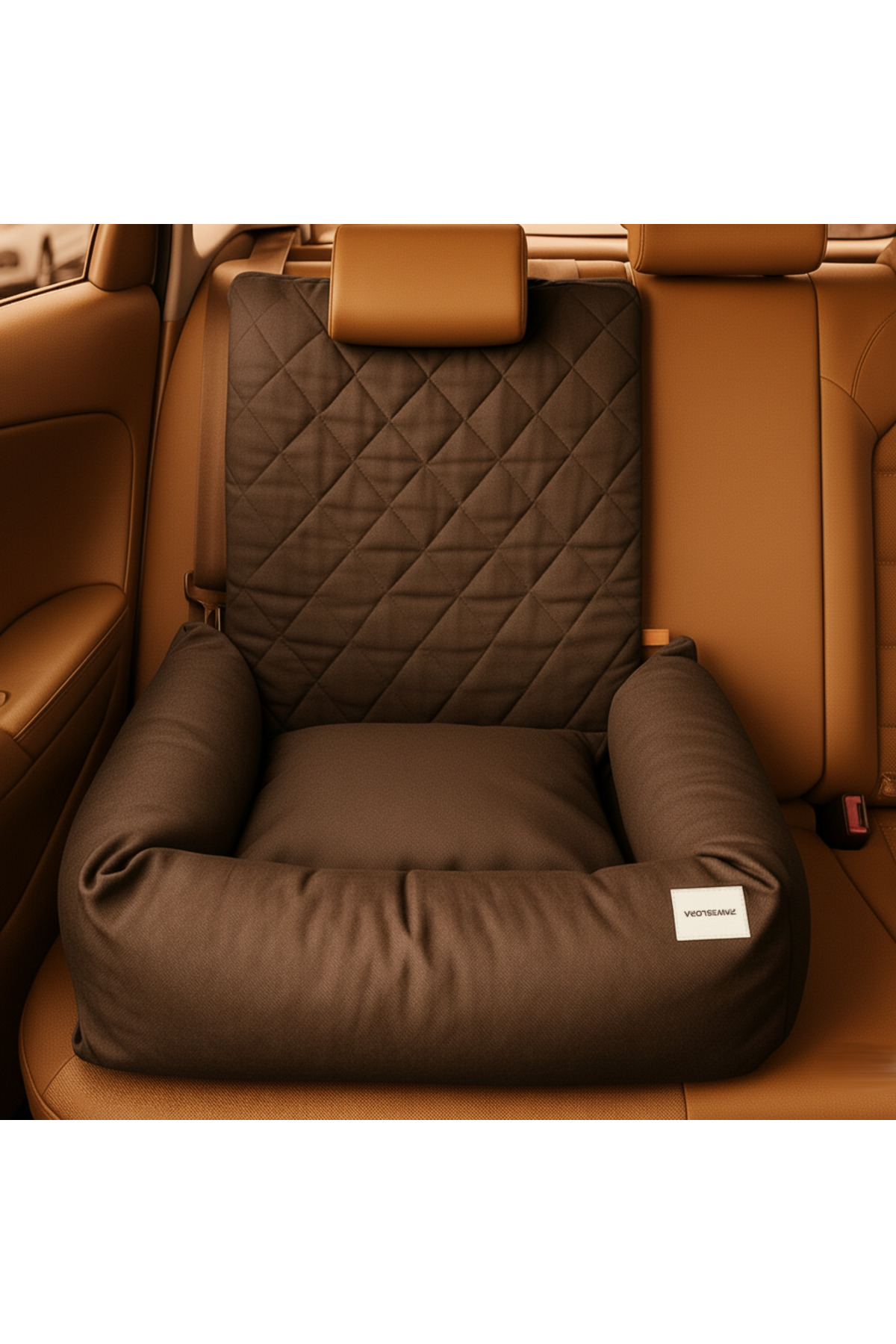 PAWESLORA Araba Köpek Yatağı | Ortopedik, Yıkanabilir, Seyahat Tipi