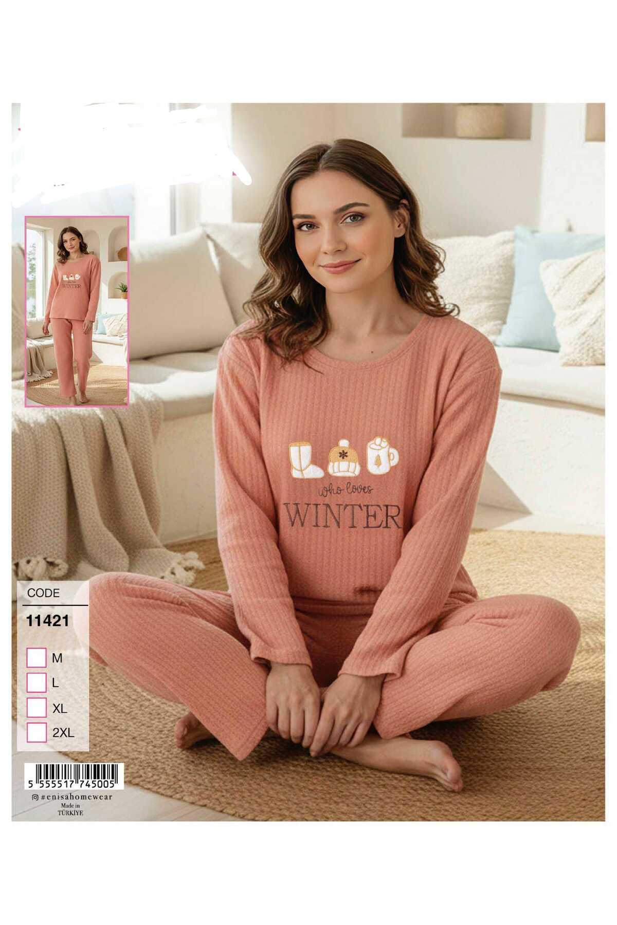 meynur moda Комплект піжами з товстої зимової тканини