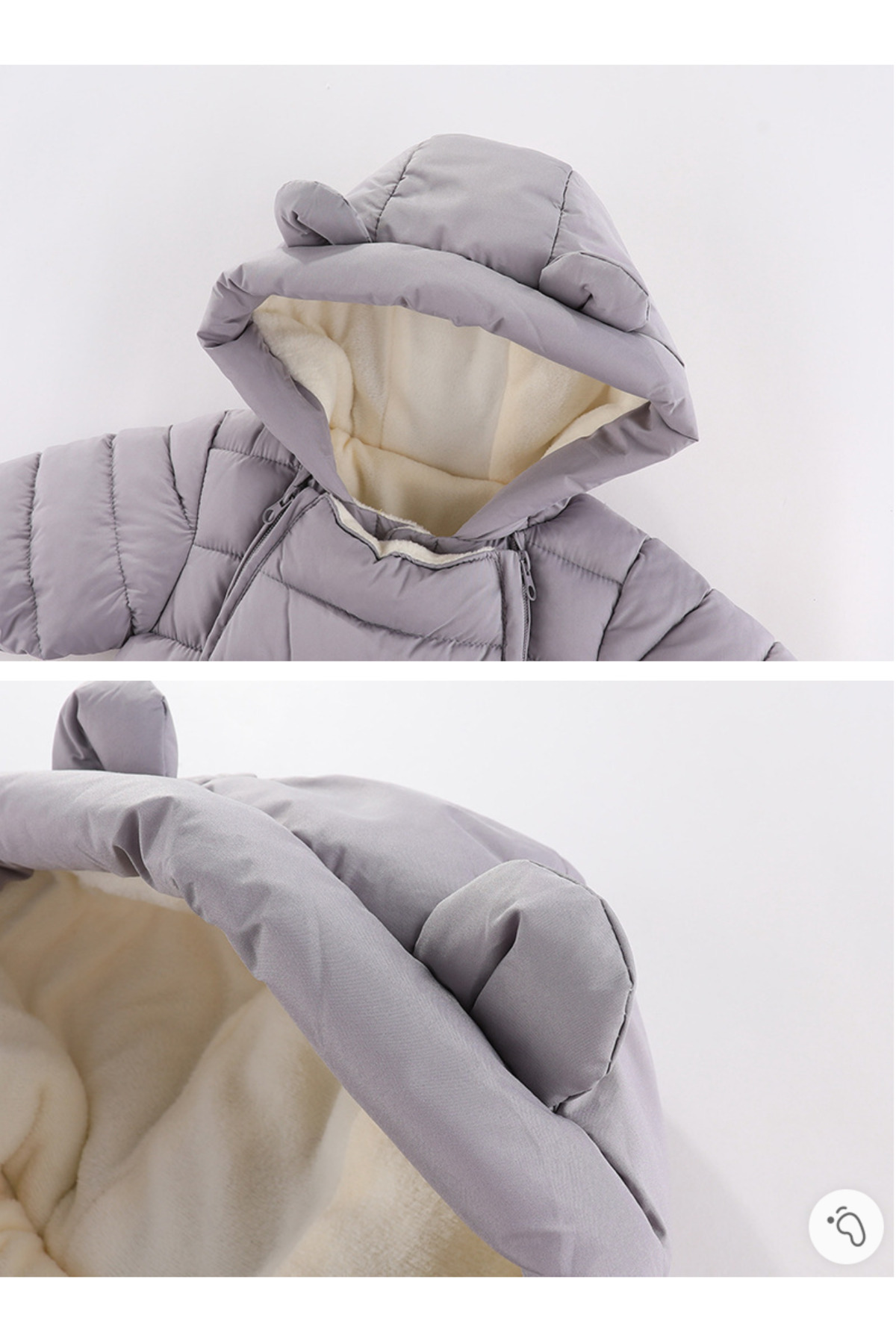 melisam.msg Kız Erkek bebek Kış Kalın Sevimli Tulum Mont fotoğrafı 6 (önizleme)