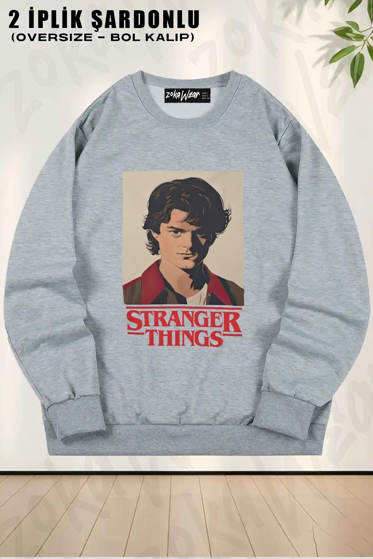 ZOKAWEAR Unisex Stranger Things Steve Harrington Vintage Baskılı