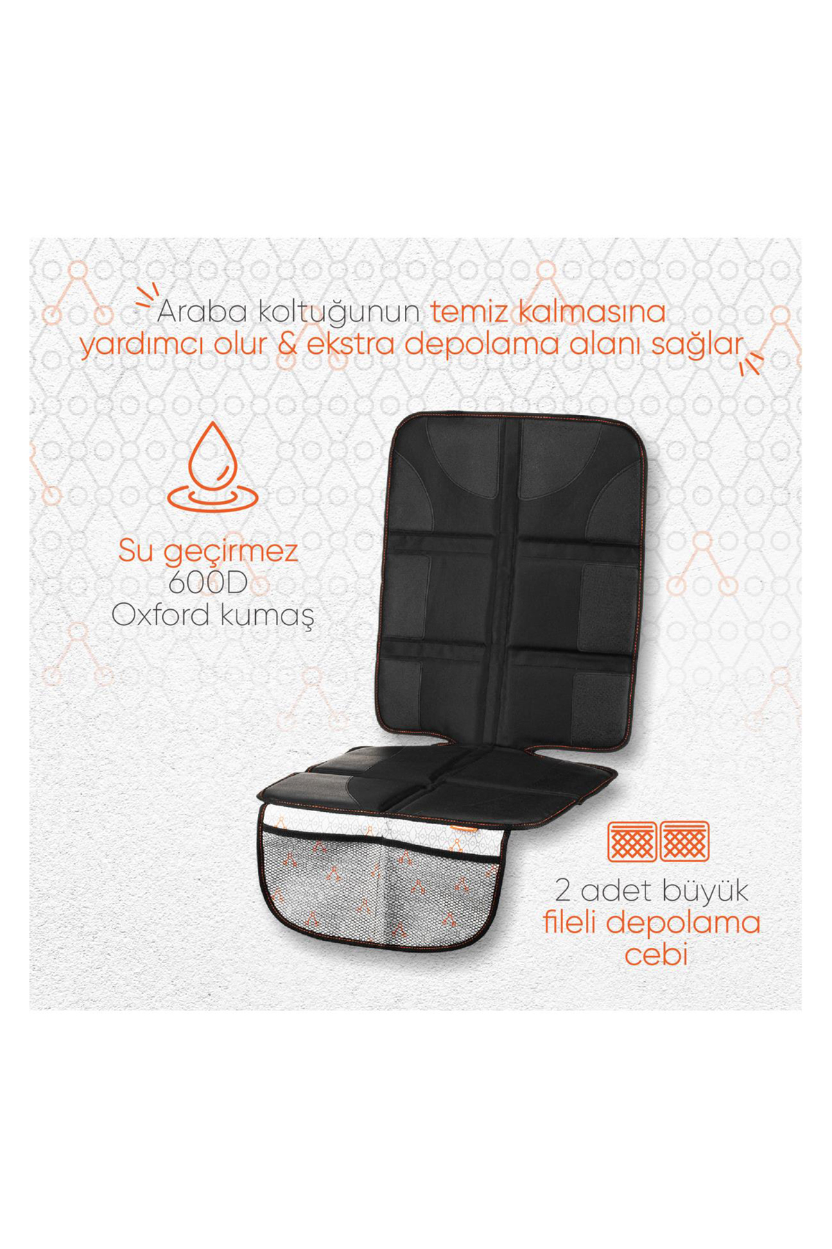 Gezenbebe Kalın Pedli Araba Koltuk Koruyucu fotoğrafı 3 (önizleme)