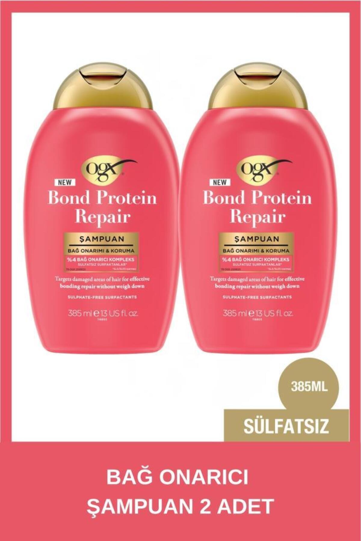OGX Bond Protein Repair Sülfatsız Şampuan 385 ml x2