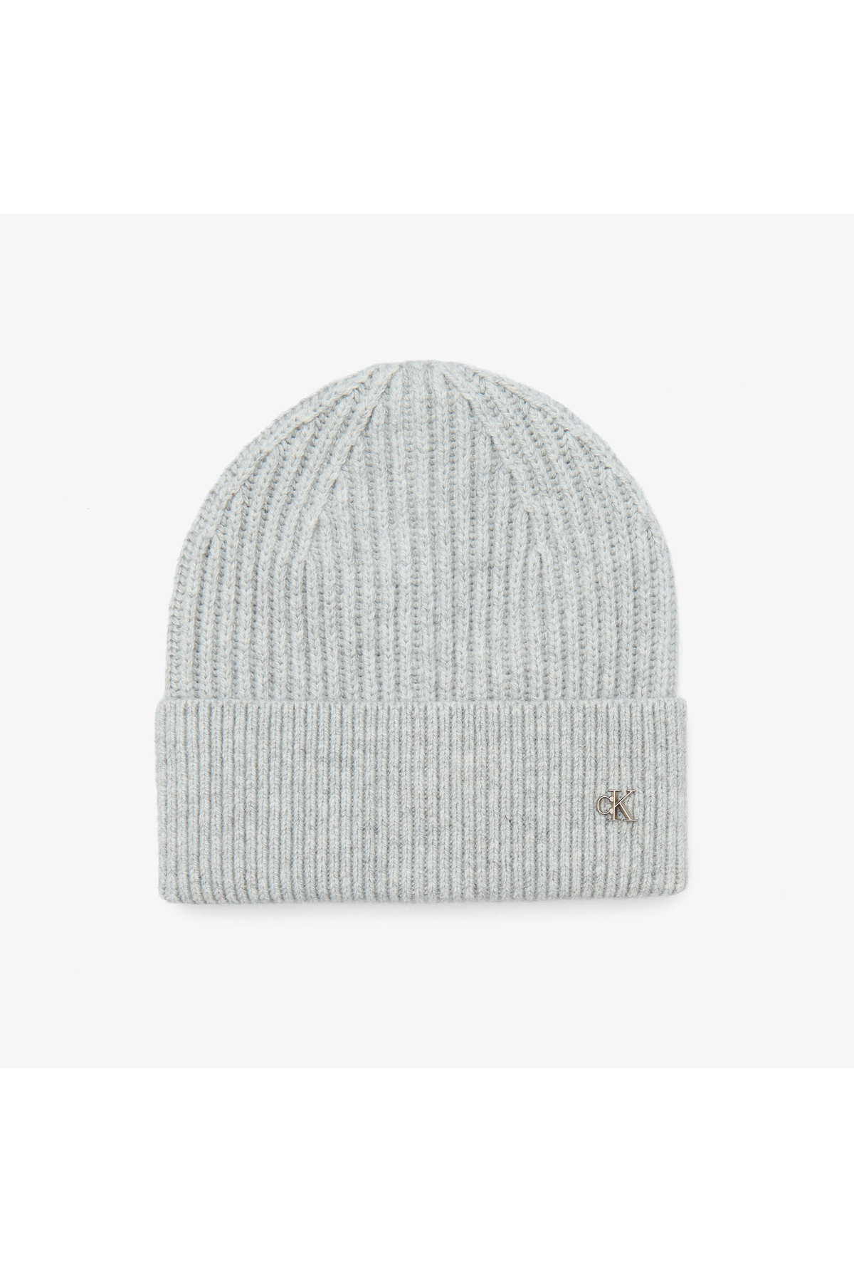 کلوین کلاین کلاه بافتنی مردانه پشمی فلزی خاکستری