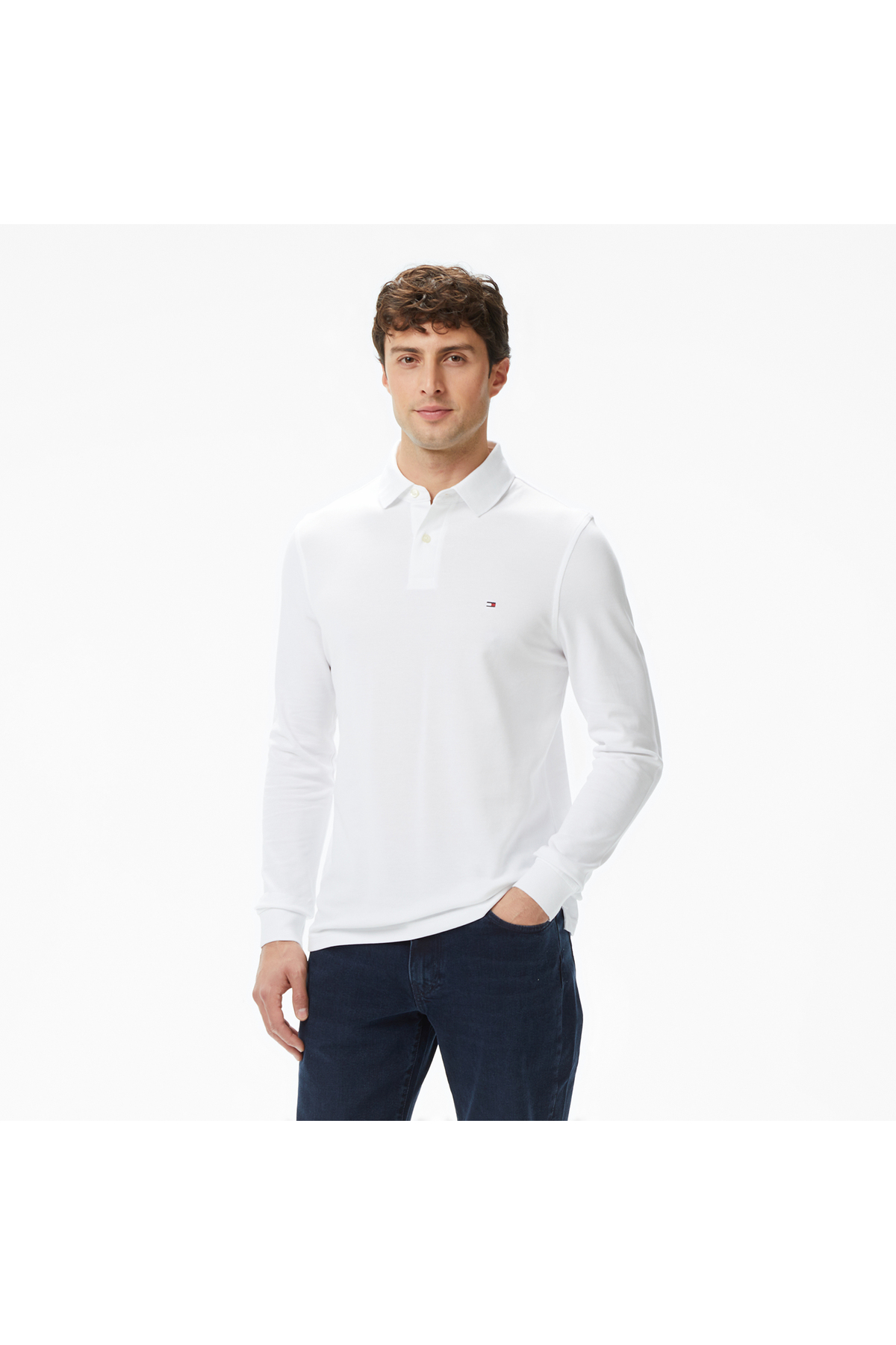 تامی هیلفیگر پولو شرت مردانه سفید طرح اصلی مدل 1985