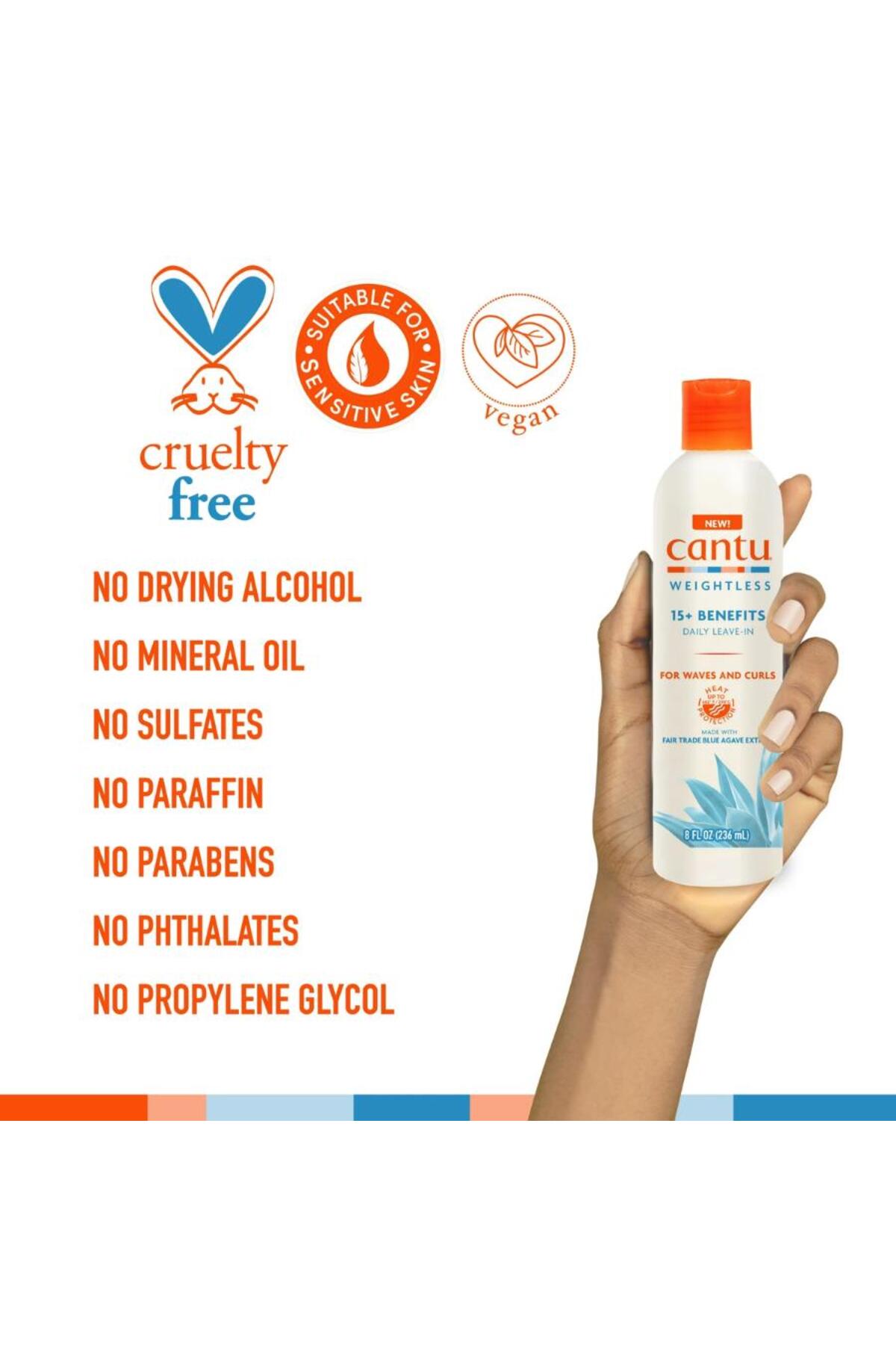 Weightless Ağırlaştırmayan 15+ Etkili Günlük Durulanmayan Saç Bakım Kremi (236 ml)- Kıvırcık Saçlar — 08386-12/3NEUS — تصویر 4 از 7