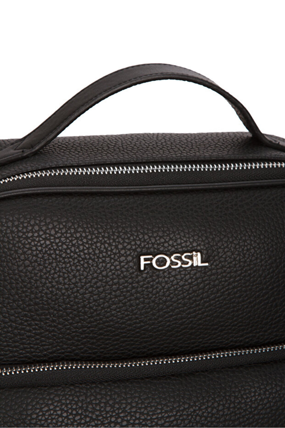 Fossil  Unisex Siyah Laptop Bölmeli Laptop&Evrak Deri Sırt Çantası - Görsel 2