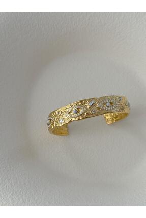 Studio Mossy ÇELİK BOHO TAŞLI GÖZ TASARIM AYARLANABİLİR KELEPÇE