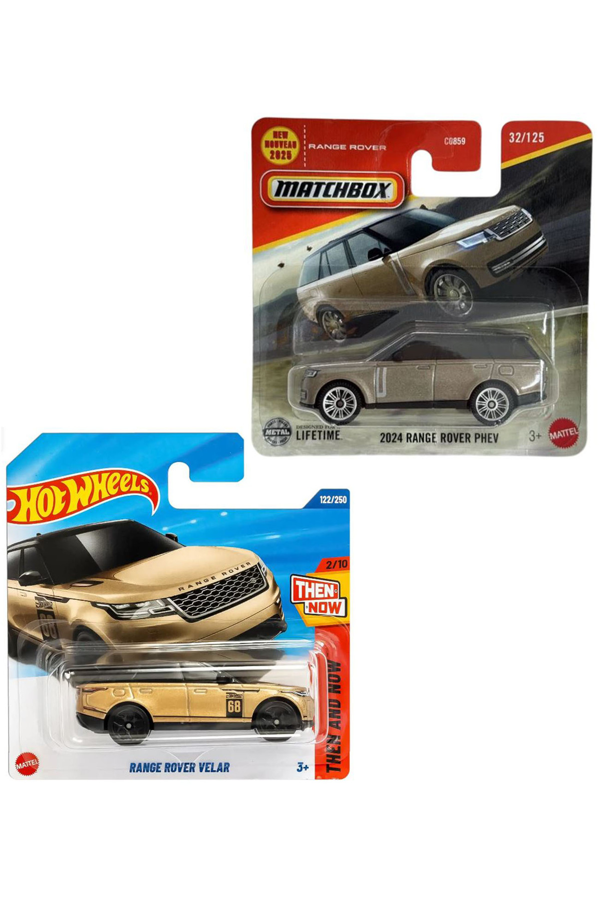 HOT WHEELS 2 Araç Set Range Rover Velar & Matchbox 2024 Range