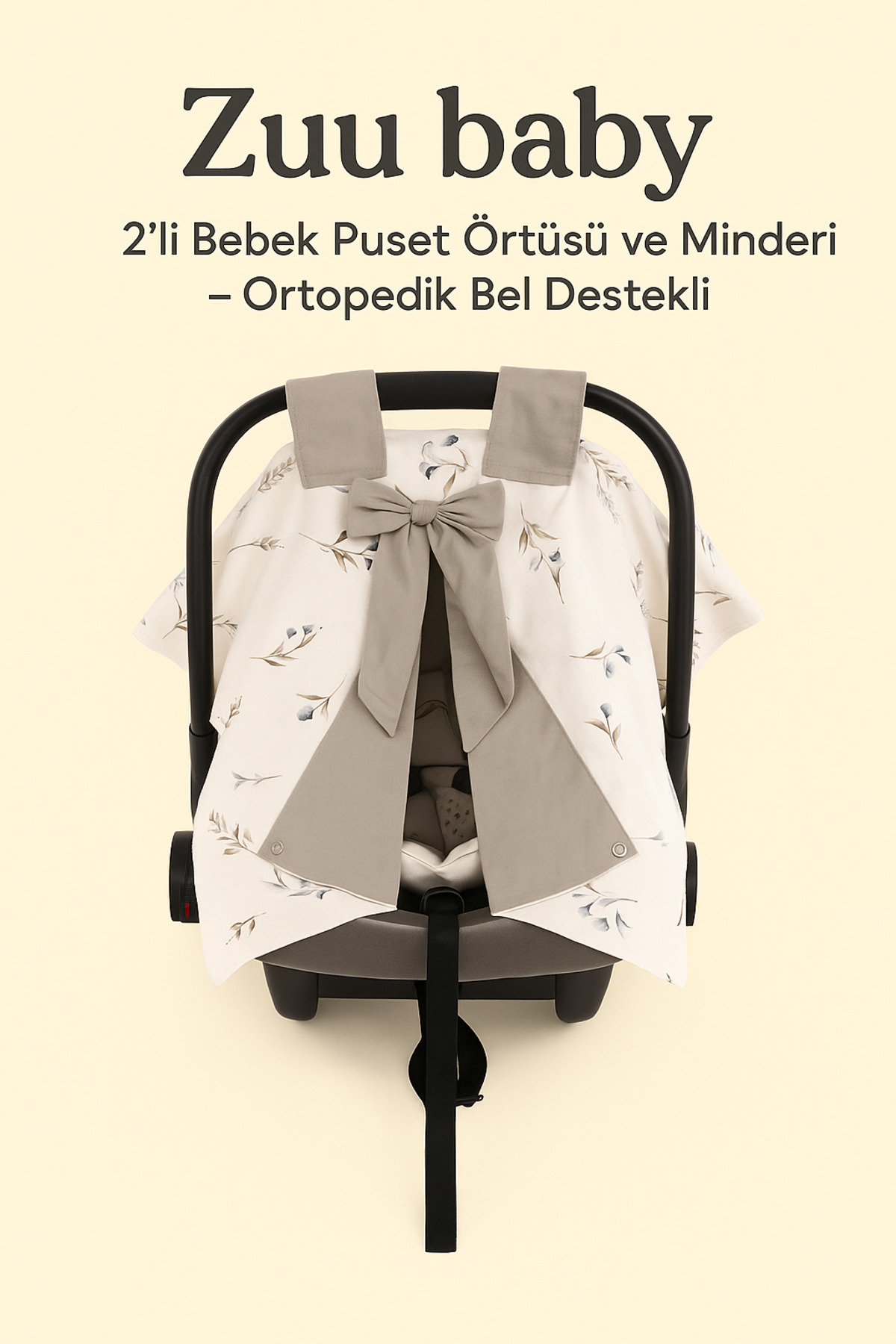 Stroller Cover Set of 2 | Baby Stroller Cover + Orthopedic Waist Support Cushion