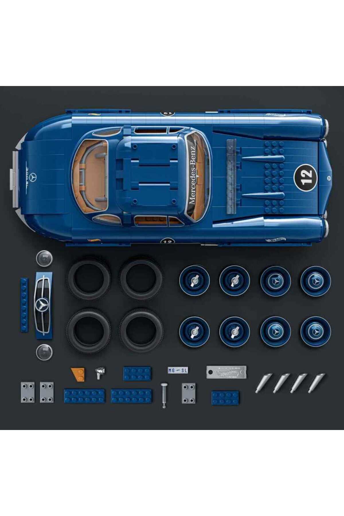 HOT WHEELS Premium Serisi Mercedes-Benz 300 SL Yapım Seti 1600 Pa fotoğrafı 4 (önizleme)
