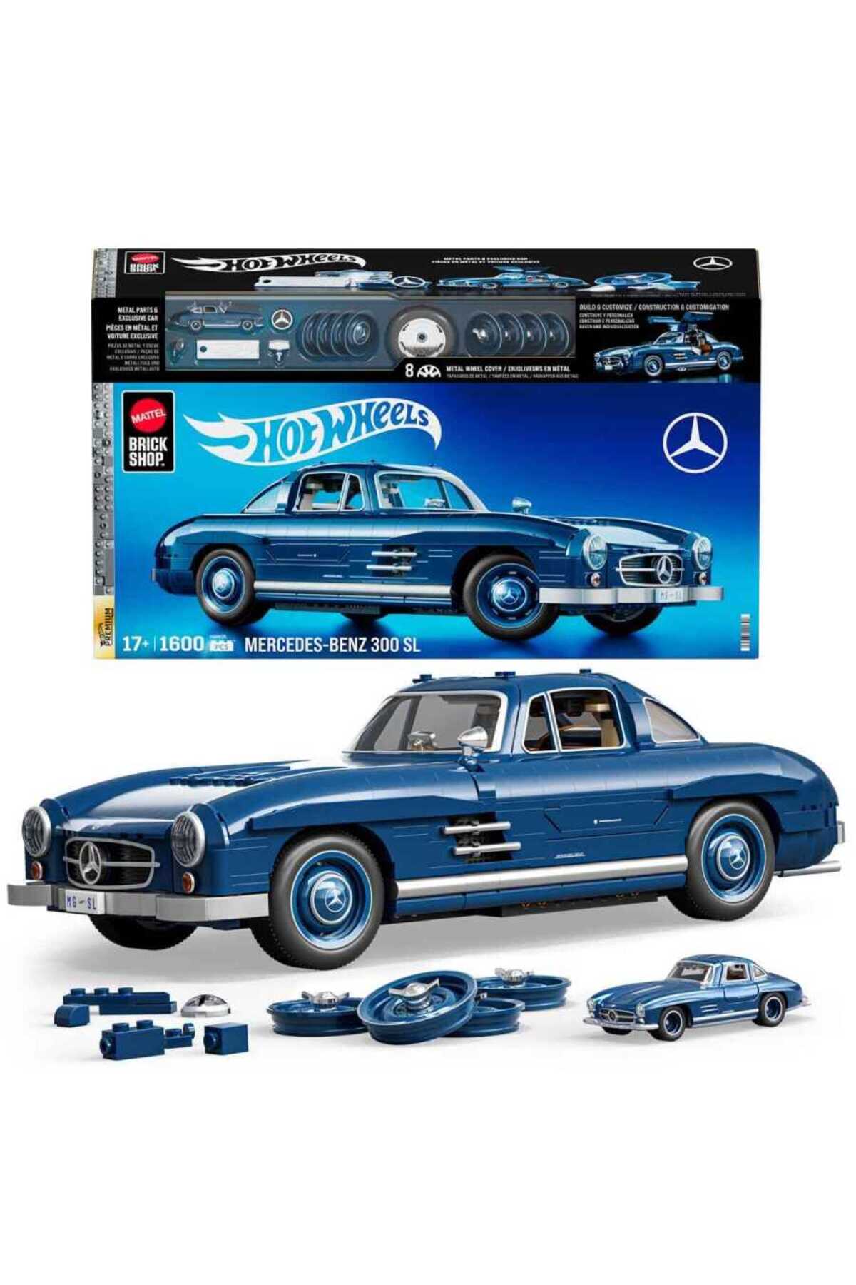 HOT WHEELS Premium Serisi Mercedes-Benz 300 SL Yapım Seti 1600 Pa fotoğrafı 2 (önizleme)