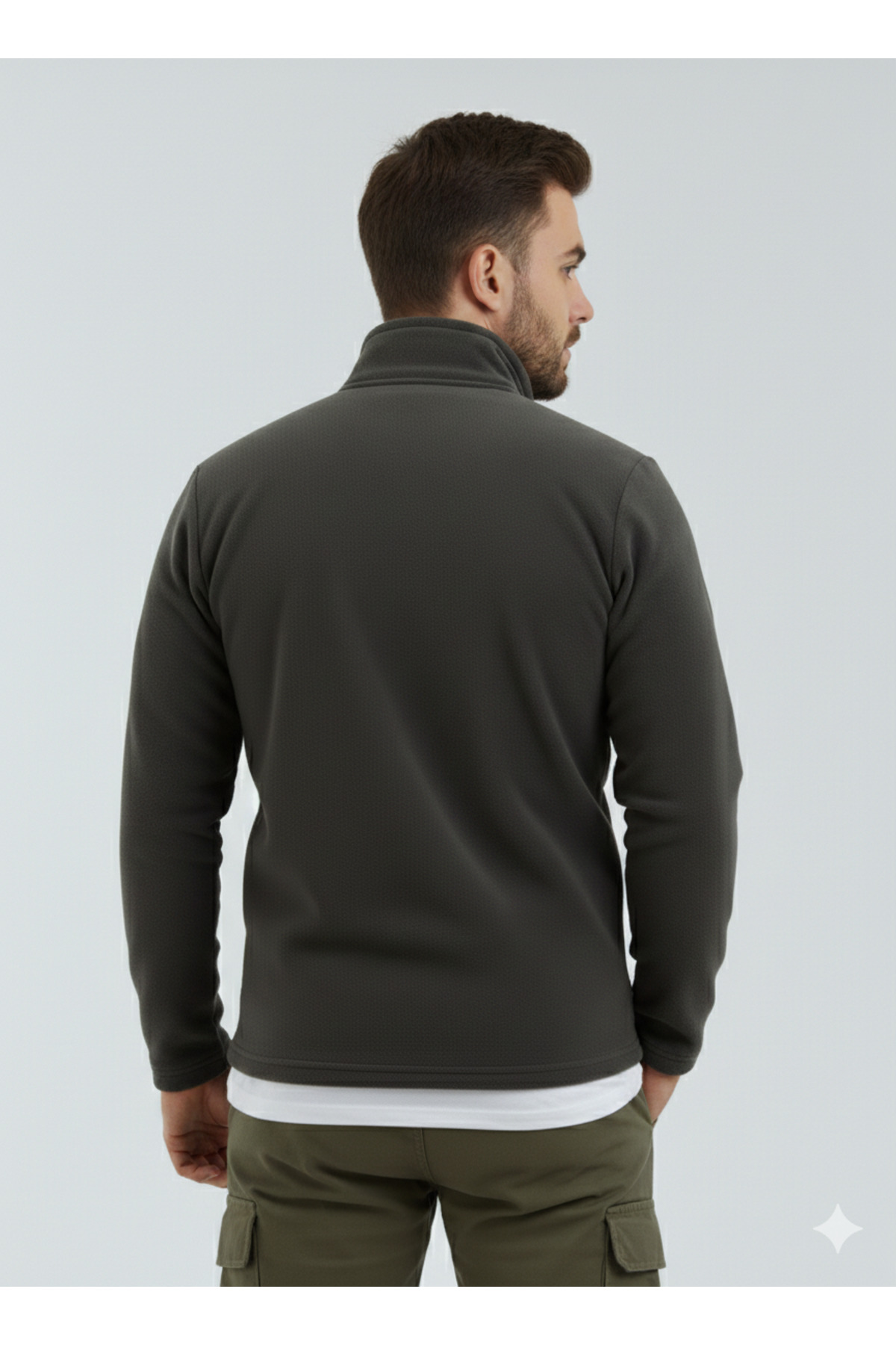 OXVİN  Anti Peeling Softshell Basic Polar Ceket Fleto 4 Cepli Tam Fermuarlı (Tüylenme Yapmaz) - Görsel 6