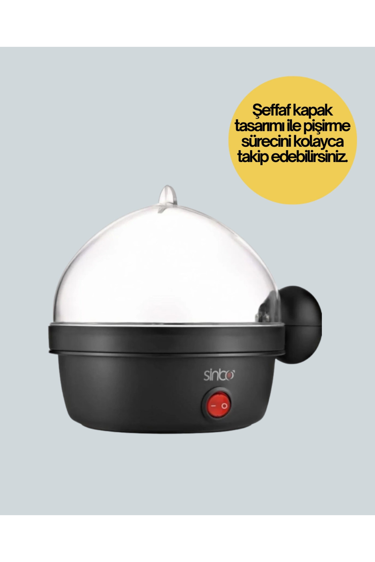magicool Mey İthalat® 7 Yumurta Kapasiteli Buharlı Yumurta Pişirme Sesli Uyarılı fotoğrafı 4 (önizleme)
