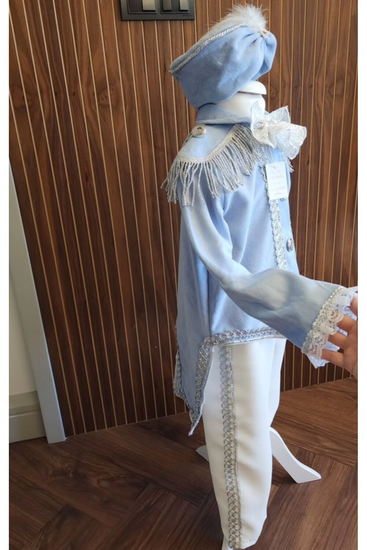 Tozpembebaby Kadife Apoletli Şapkalı Frak Takımı- Prens Takımı- Şehzade Takımı- Mevlüt Takımı fotoğrafı 5 (önizleme)