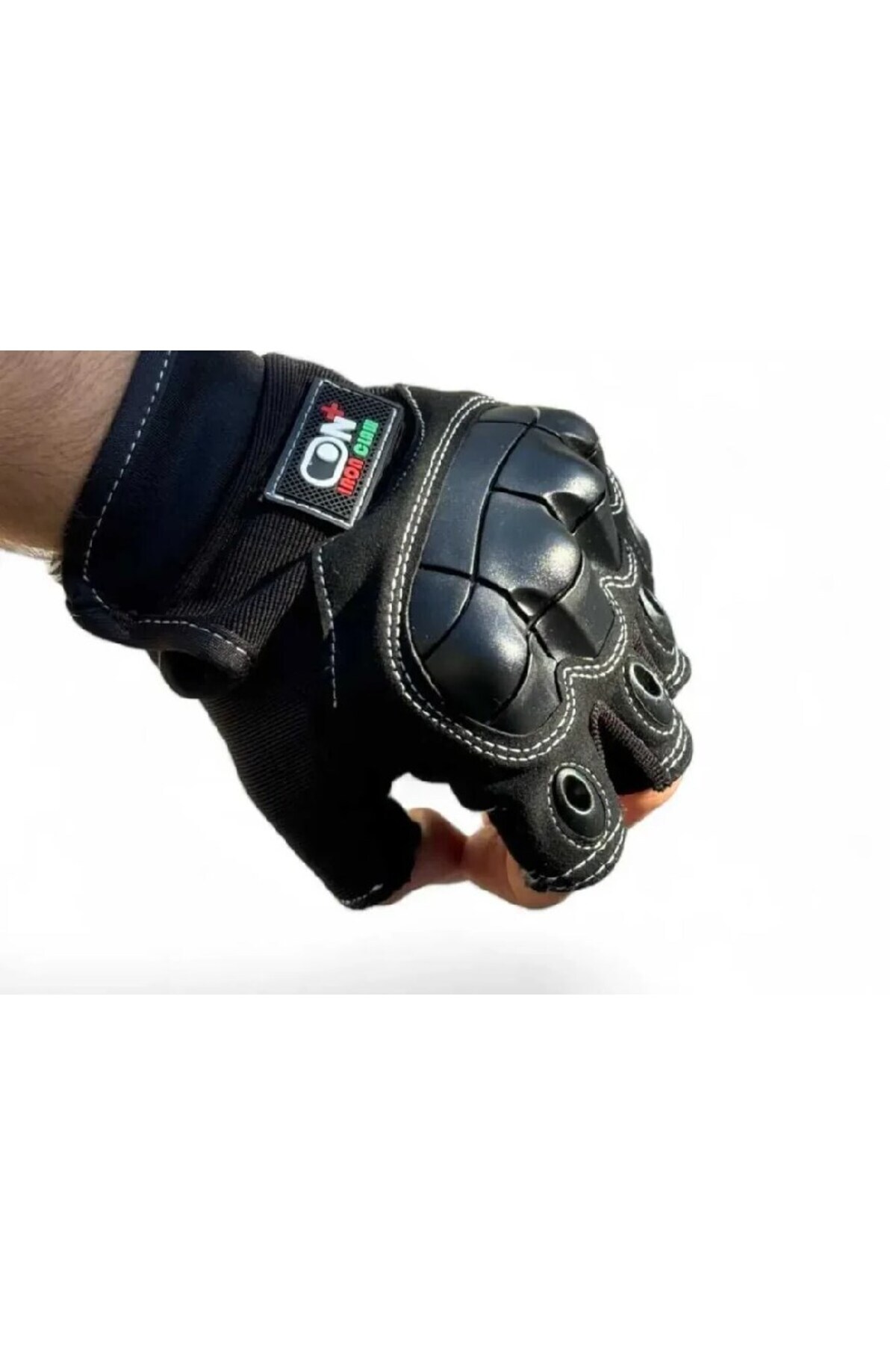 ON + İRON CLAW Korumalı Yarım Motorsiklet Eldiveni XL