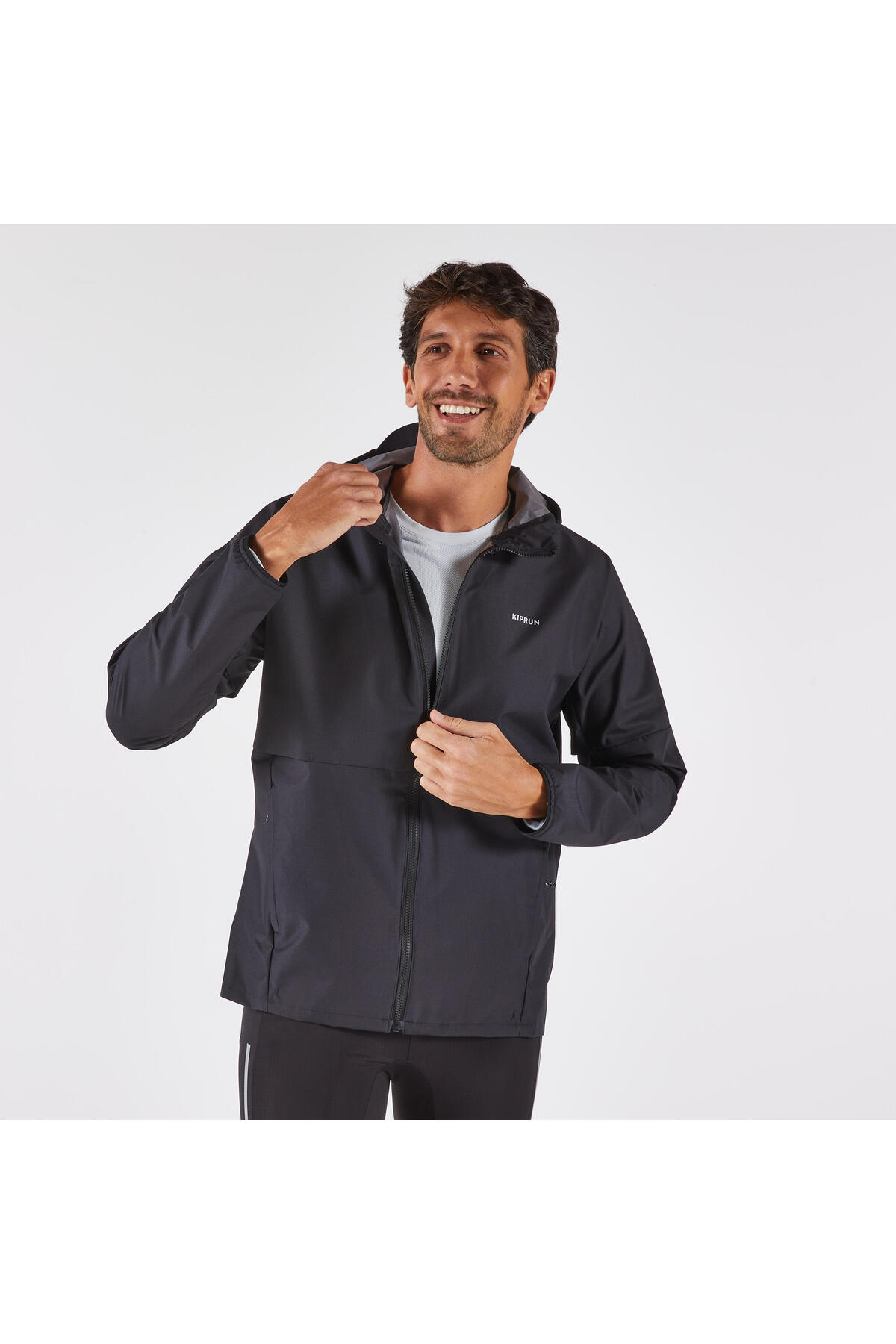 Decathlon Kiprun Erkek Yağmurluk - Siyah - Run 100