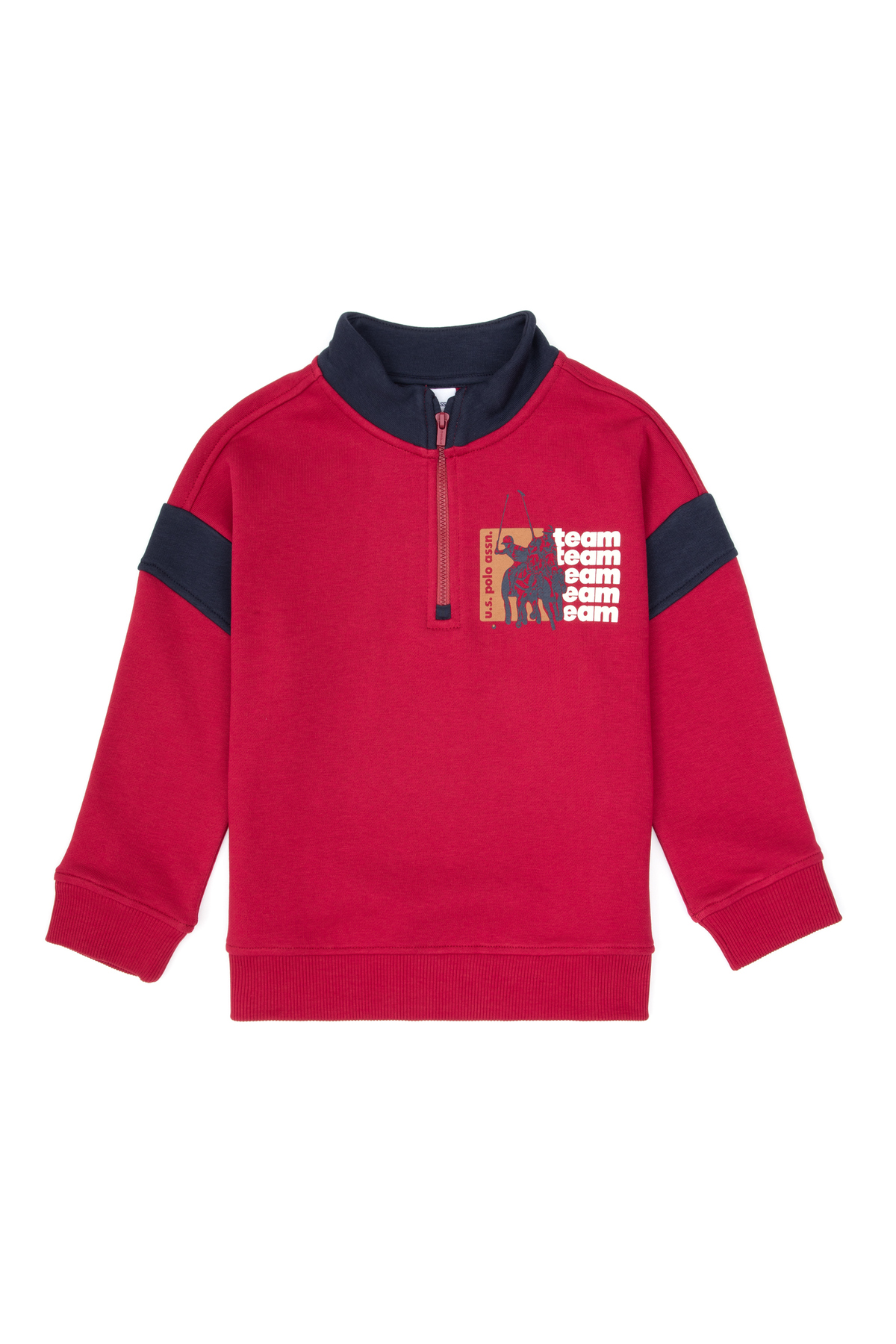سویشرت پسرانه طرح تمشک تیره یو اس پولو کد :(50316610-VR104) U.S. Polo Assn.
