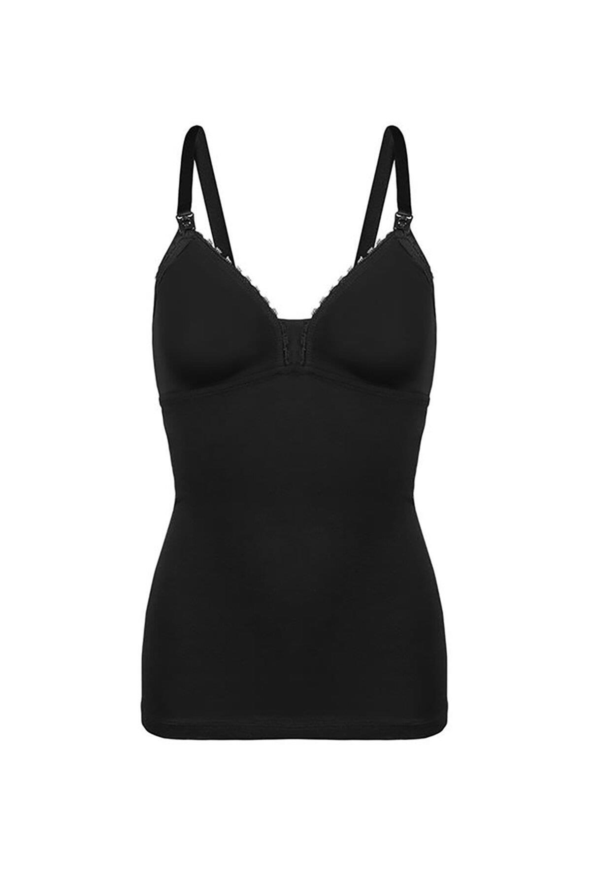 Nbb 3050 Kadın Lohusa Pamuklu Göğüs Kısmı Açılabilen Emzirme Atleti fotoğrafı 4 (önizleme)