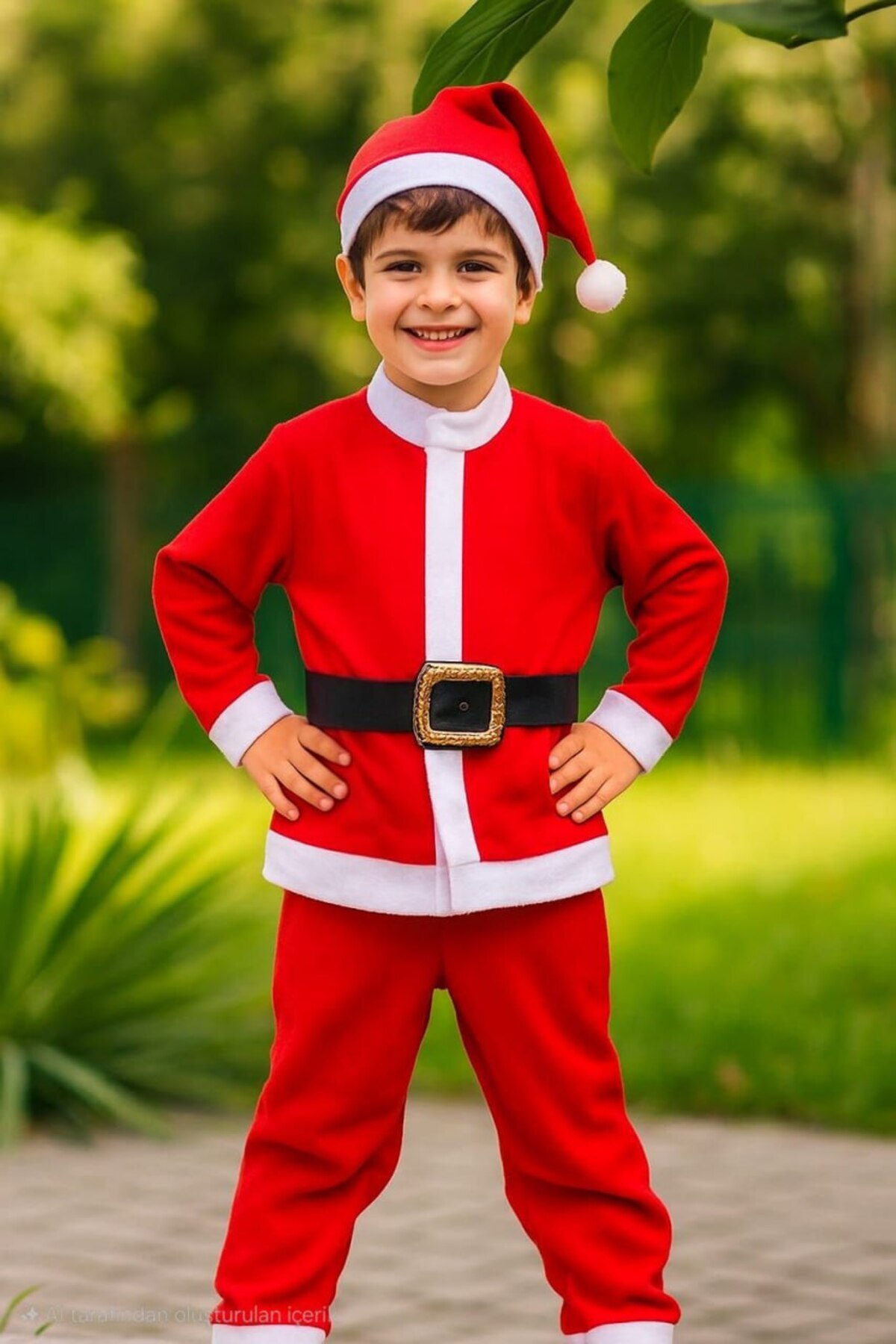 mikam ERKEK ÇOCUK NOEL BABA 3 LÜ KOSTÜM KIYAFETİ