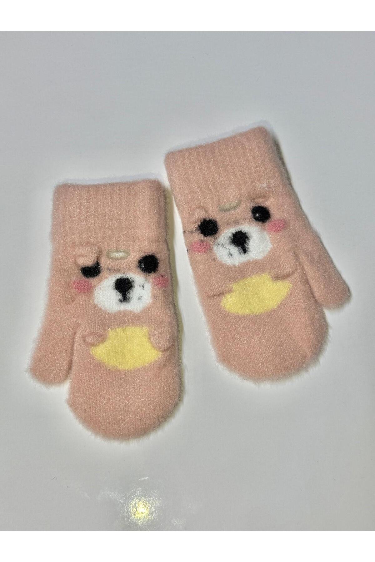 JHTshop Bebek tek parmak yumuşak peluş eldiven Ayıcık desenli fotoğrafı 2 (önizleme)