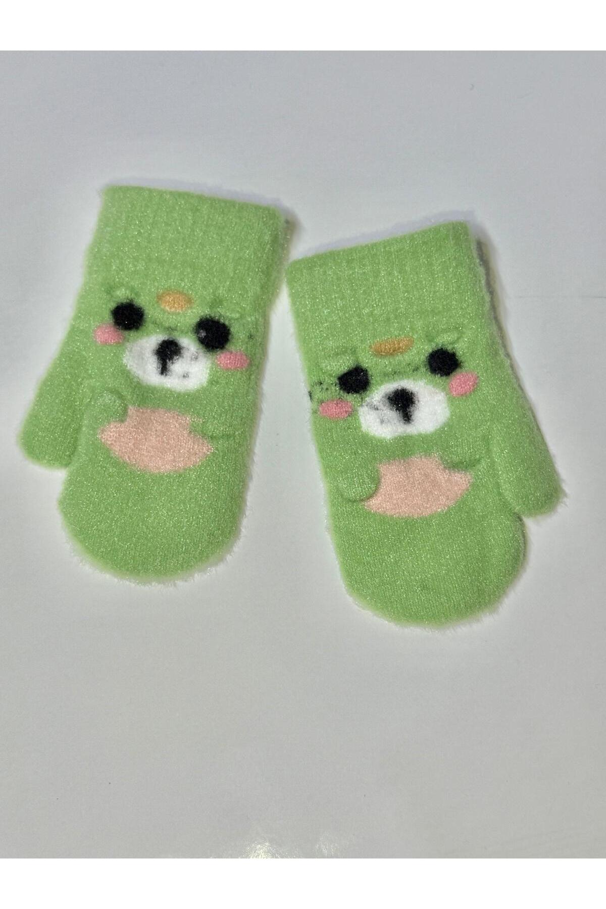 JHTshop Bebek tek parmak yumuşak peluş eldiven Ayıcık desenli fotoğrafı 3 (önizleme)