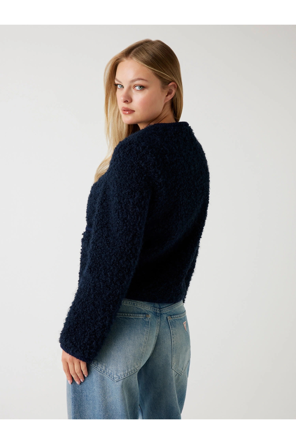 Guess Ivana Kadın Mavi Kürk W5BL69W3860-G77G görsel 3