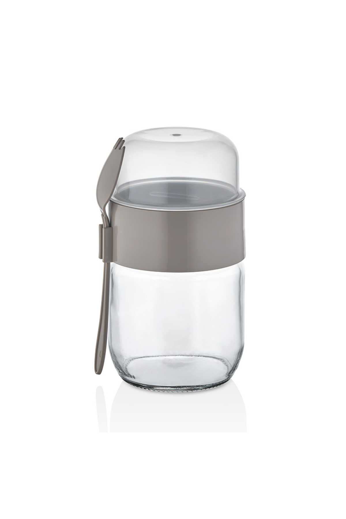 Mons Cam Yoğurt Kabı Qlux Cam Yoğurt Müsli Porsiyon Kabı Öğün Kabı C-00538 Bpa İçermez Çatallı