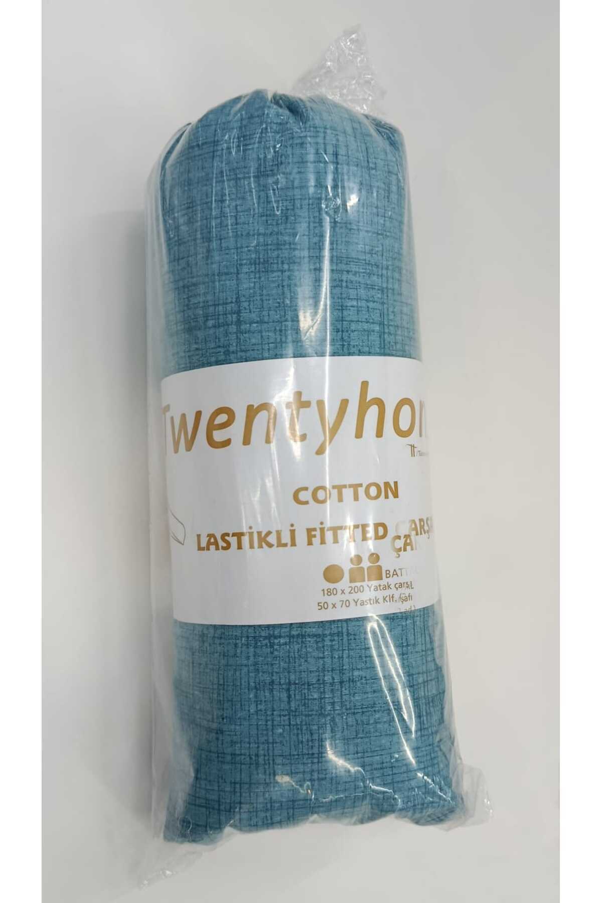 Ranforce Twentyhome Lastikli Fitted Çarşaf Seti +30 cm % 100 COTTON Pamuklu