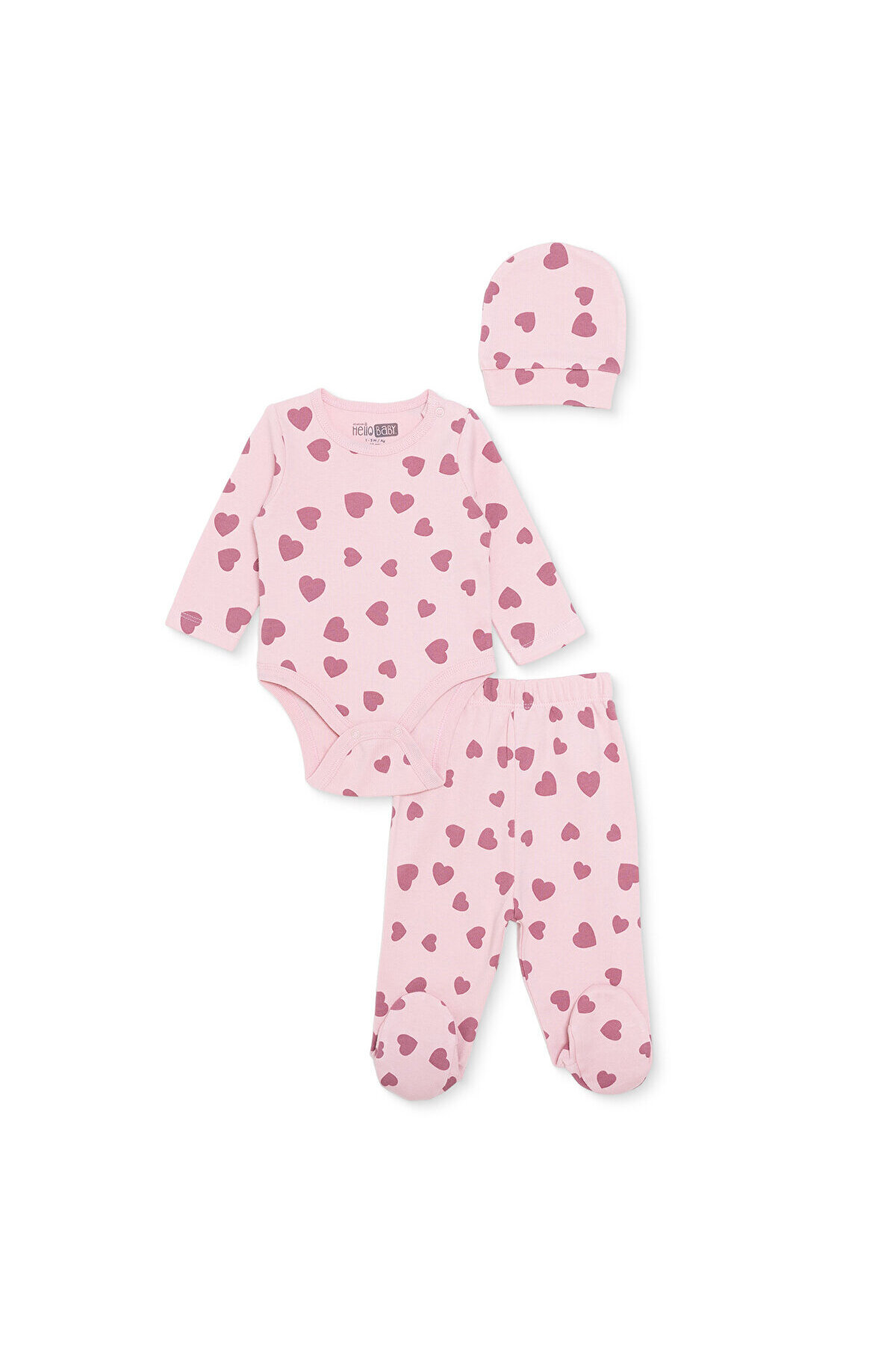 ebebek Hello Baby HelloBaby Yenidoğan Body-Patikli Alt-Şap