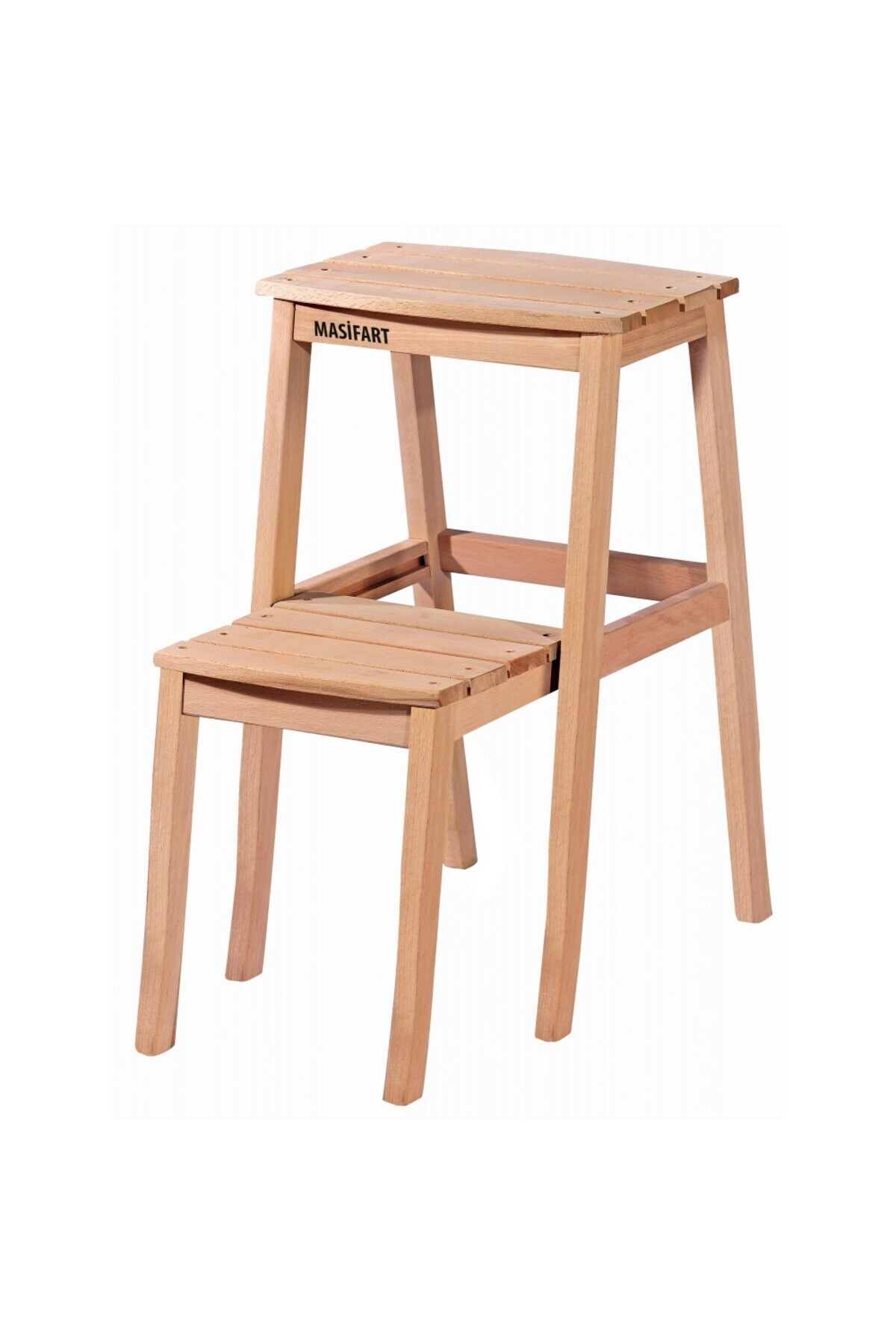 Masifart Antoni Merdiven Tabure Cilasız Ham