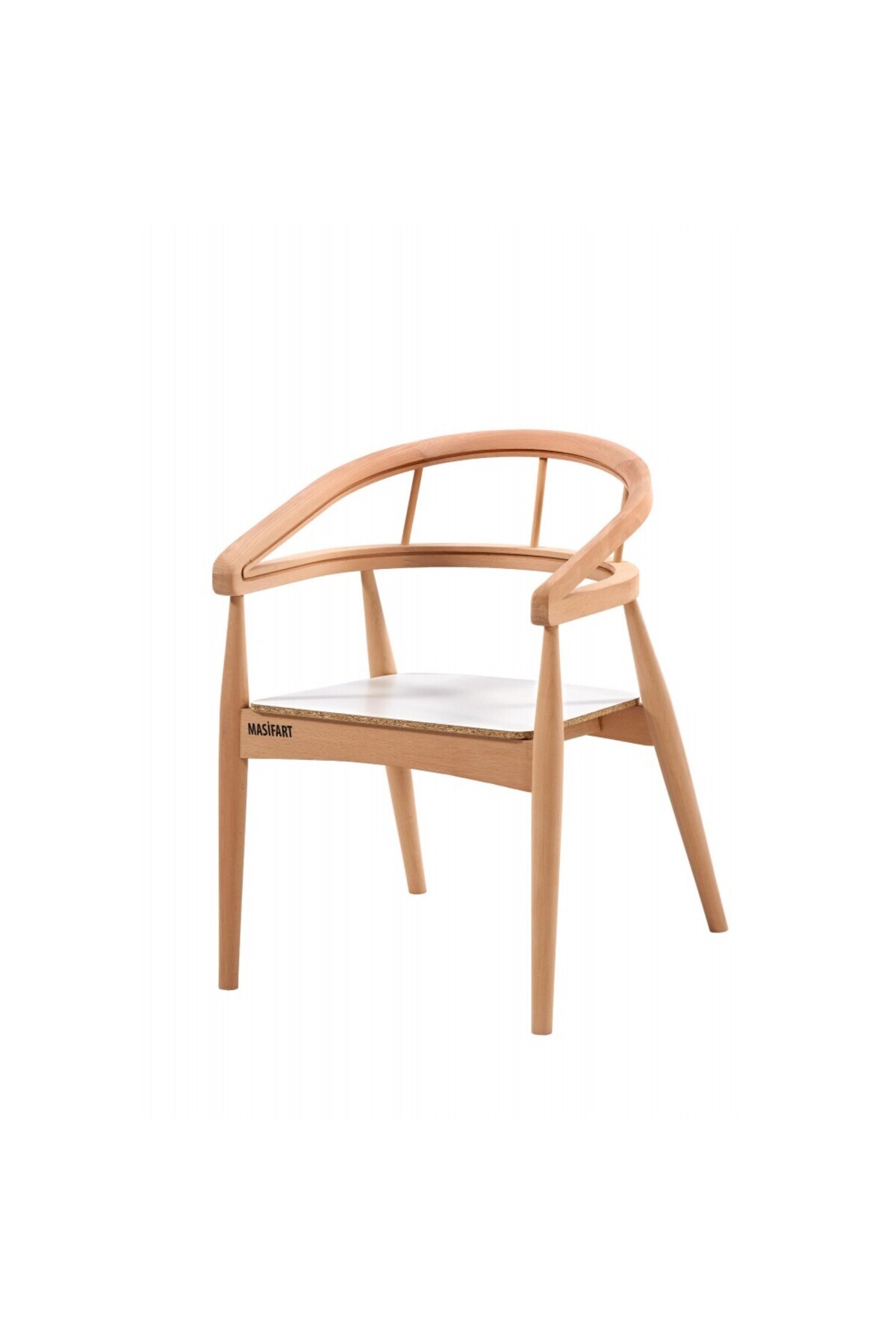 Masifart Angy Gazel Sandalye Cilasız Ham