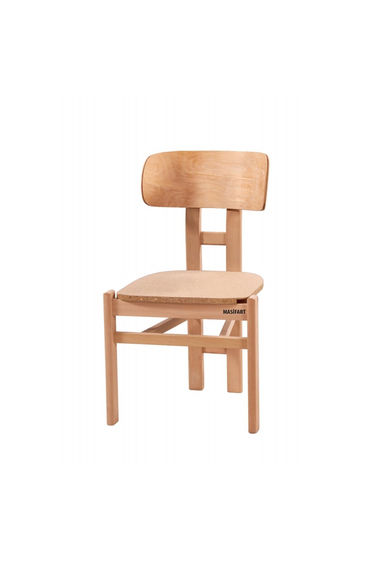 Masifart Aurolina Bukle Sandalye Cilasız Ham