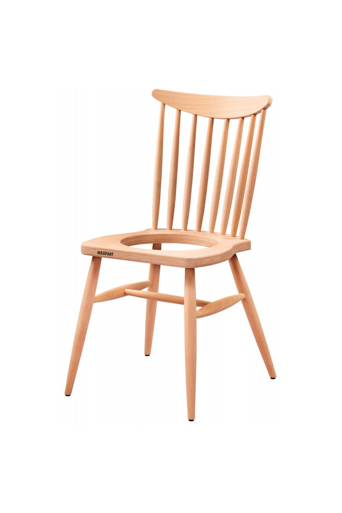 Masifart Laurent Kırlangıç Döşemeli Sandalye Cilasız Ham