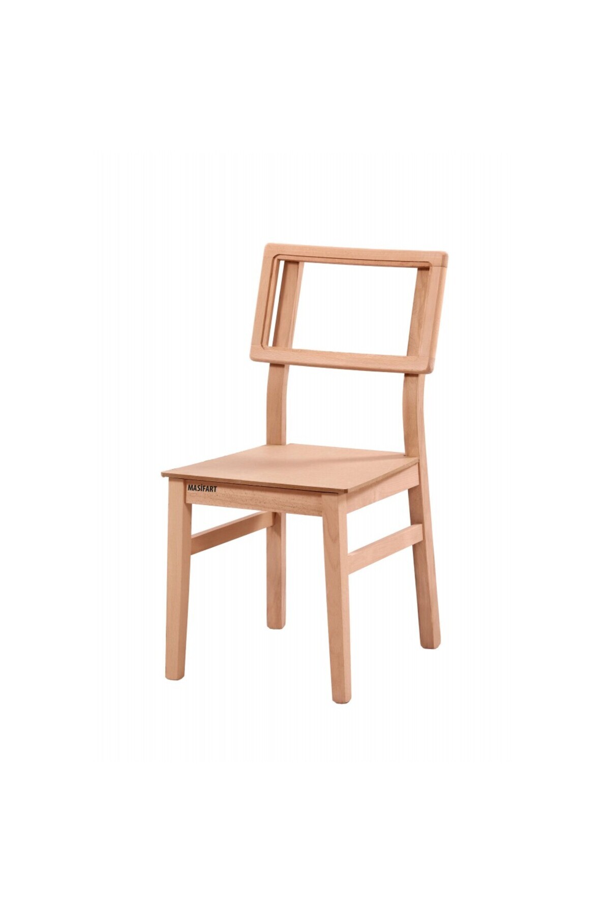 Masifart Justus Lizbon Sandalye Cilasız Ham