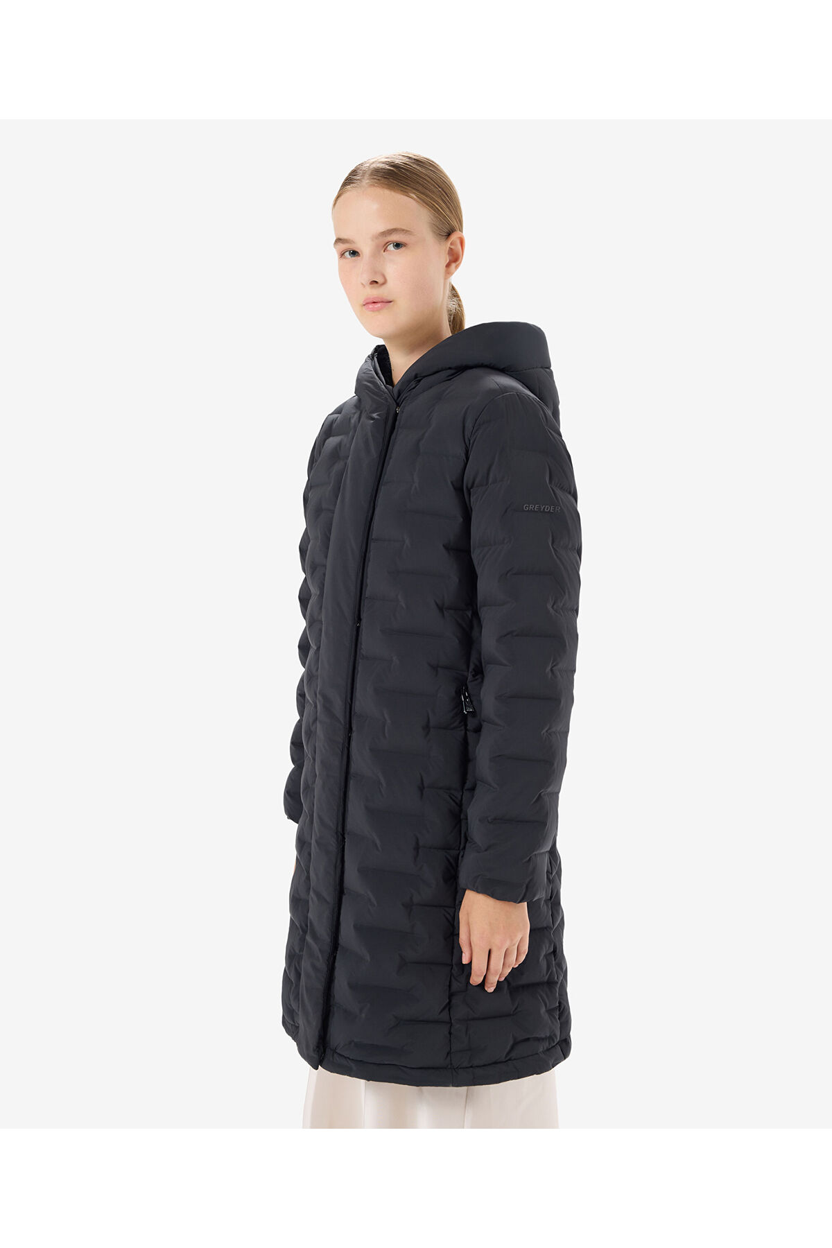 Greyder  Kadın Siyah Suya Dayanıklı Kaz Tüyü Mont 5K2TM84024 - Görsel 3