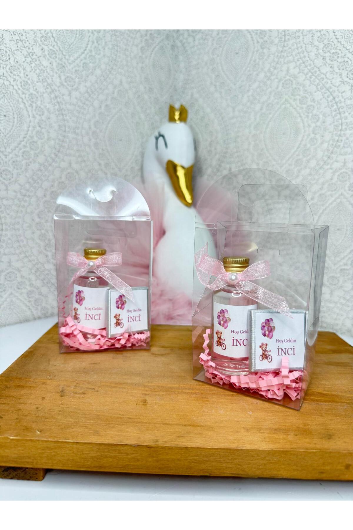 cacagift design İsme Özel Hediyelik Çantalı Kolonya ve Mum Seti 15 Adet (Bebek Doğum ve Doğum Günü) fotoğrafı 6 (önizleme)