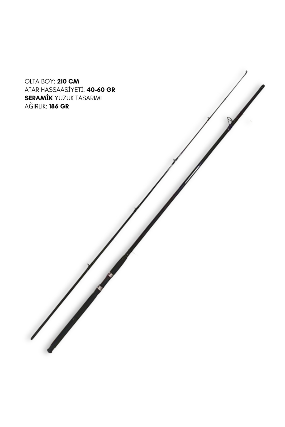 POYRAZ Spin Surf Olta Kamışı 180 cm 40-60 gr Seramik Yüzük FRDZDW180