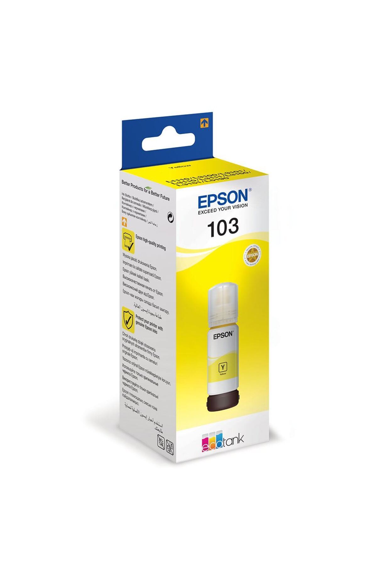 KARTEK BİLİŞİM ORJİNAL EPSON-103 SARI MÜREKKEP ŞİŞE