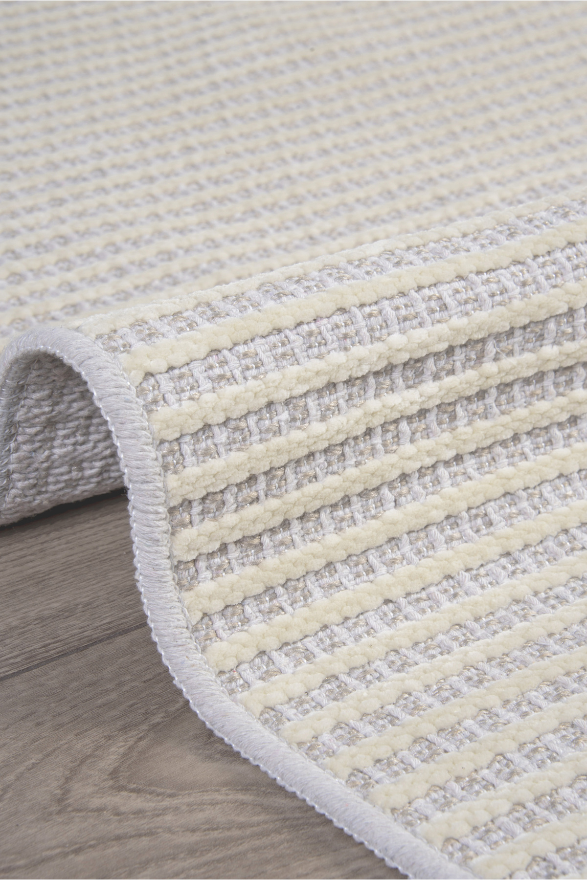 White Cream Chenille Rug Living Room Children's Room Runner Weaving Machine Rug